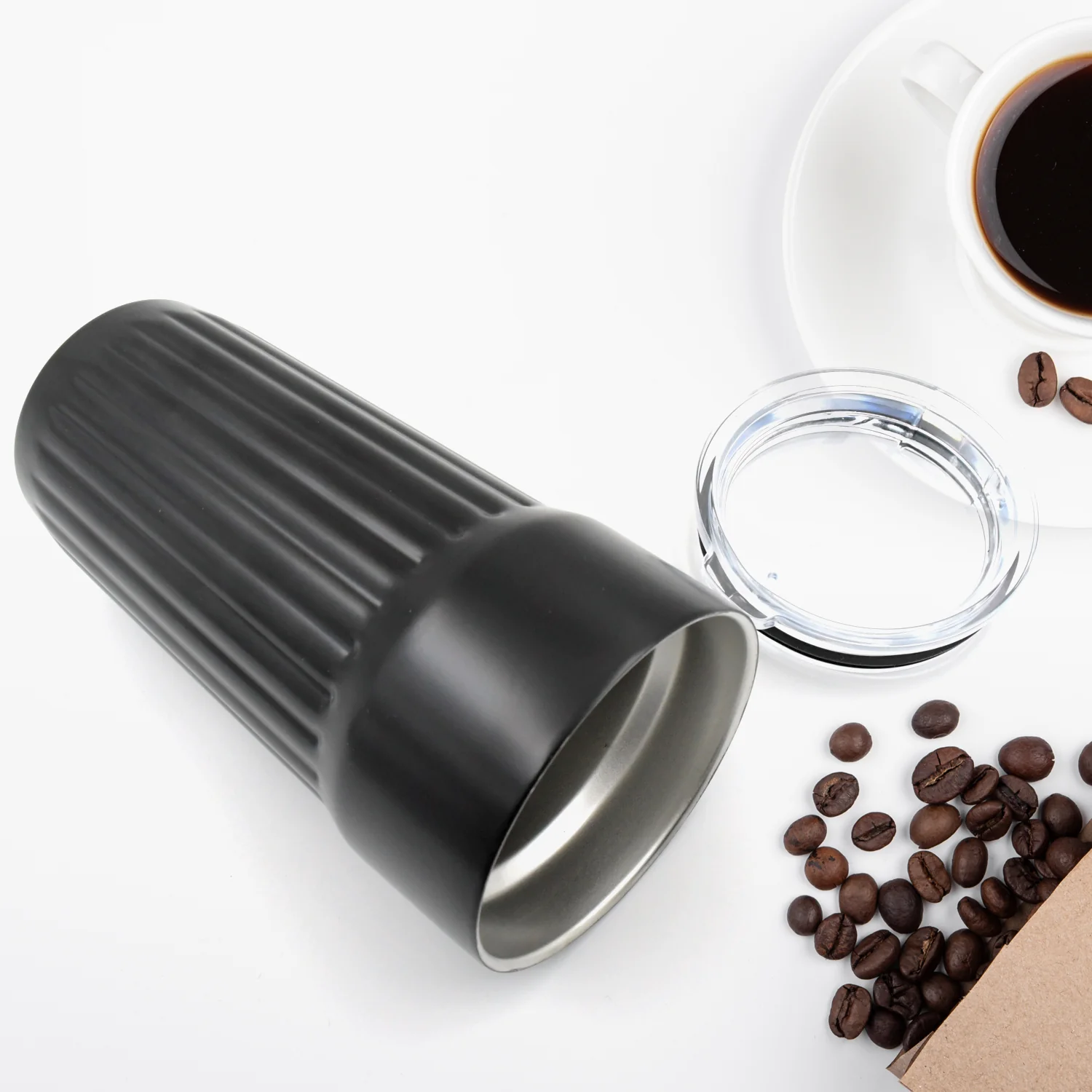 Stainless Steel Vacuum Insulated Travel Mug with Lid (1 Pc) - Coffee, Tea, Tumbler (1 Pc) - Image 5
