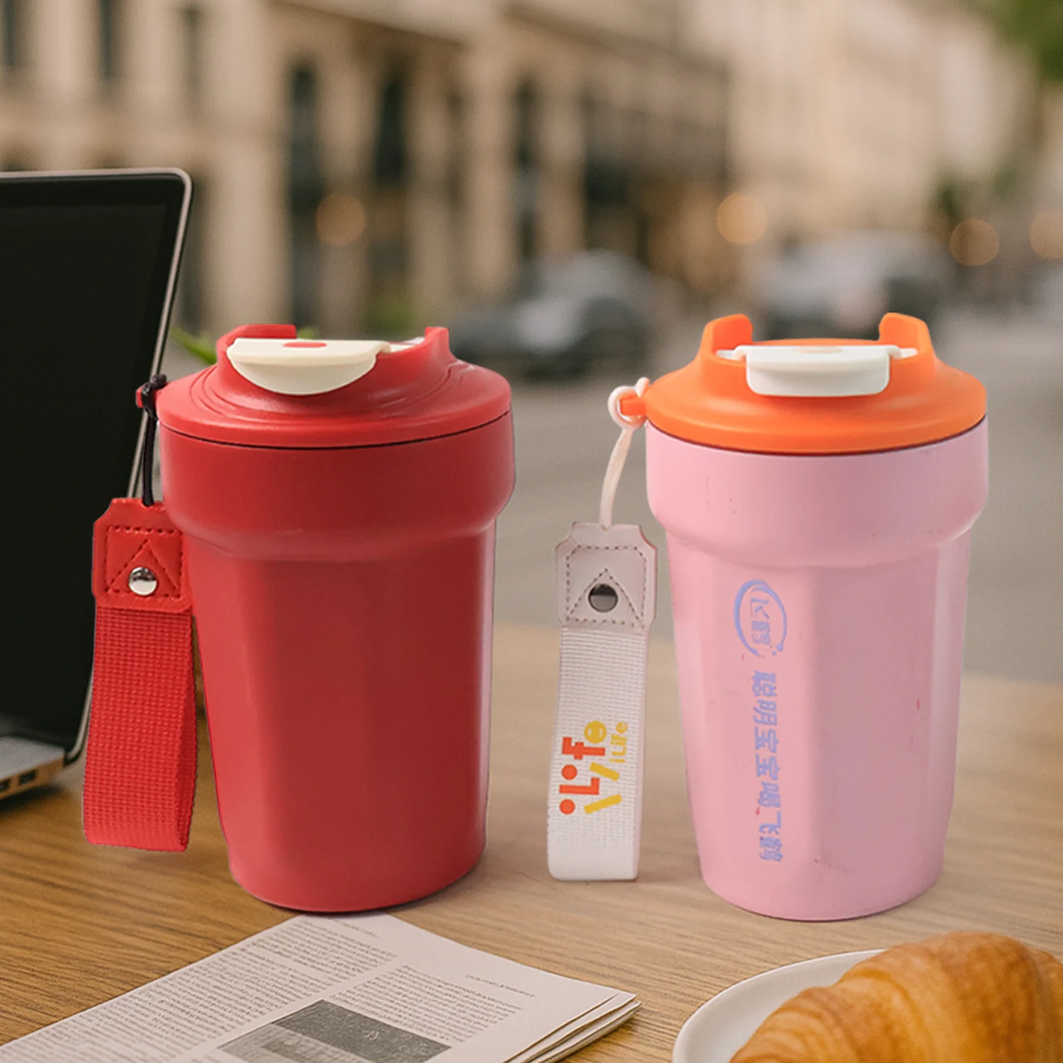 Stainless Steel Coffee Travel bottle with Lid 450 ML Approx, Tumbler (1 Pc) - Image 4