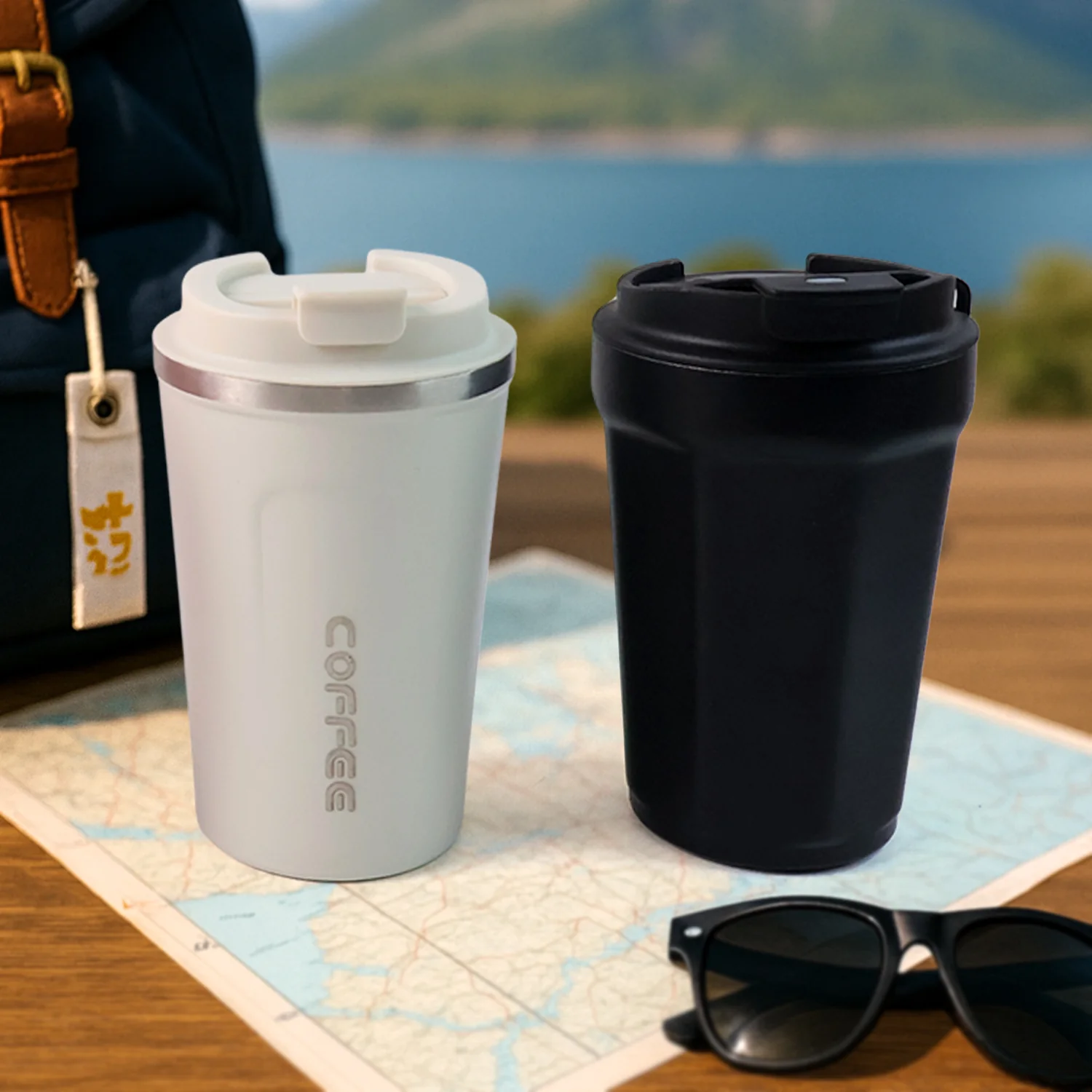 Stainless Steel Coffee Travel bottle with Lid 450 ML Approx, Tumbler (1 Pc) - Image 6