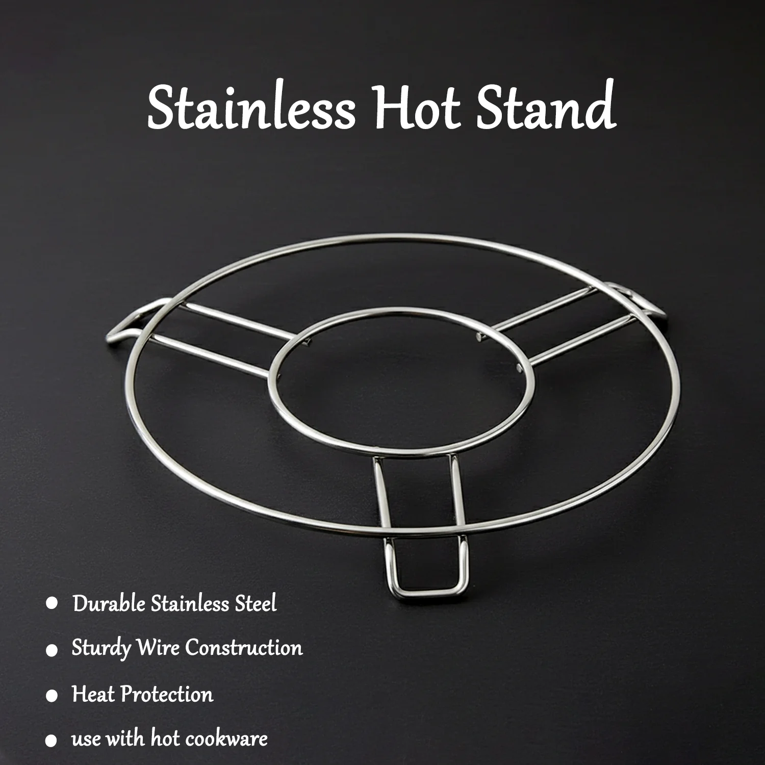 Stainless Steel Round Table Ring Hot Pot Stand (1 Pc) - Image 4