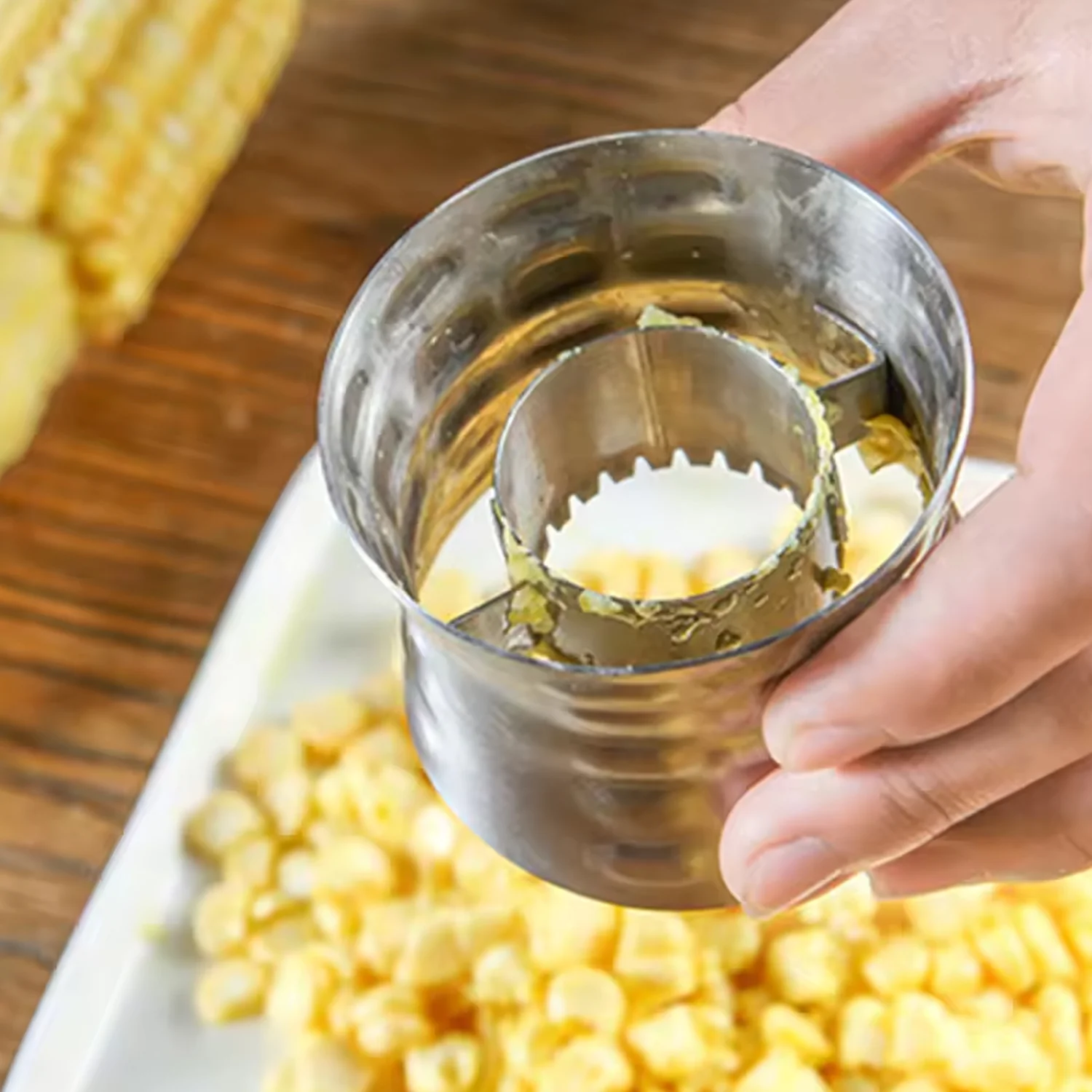 Corn Cutter Stainless Steel Stripping Kernels Remover (1 Pc) - Image 3