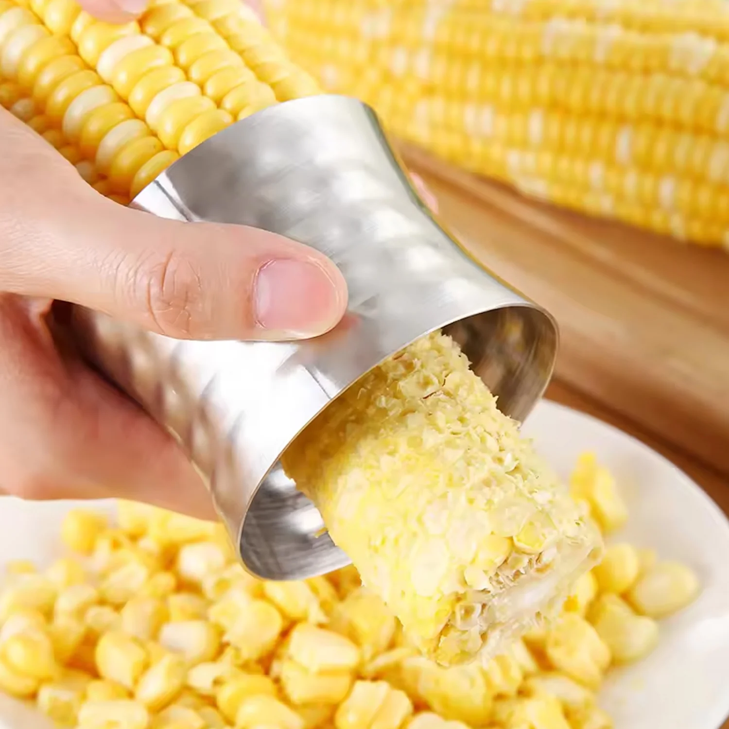 Corn Cutter Stainless Steel Stripping Kernels Remover (1 Pc) - Image 4