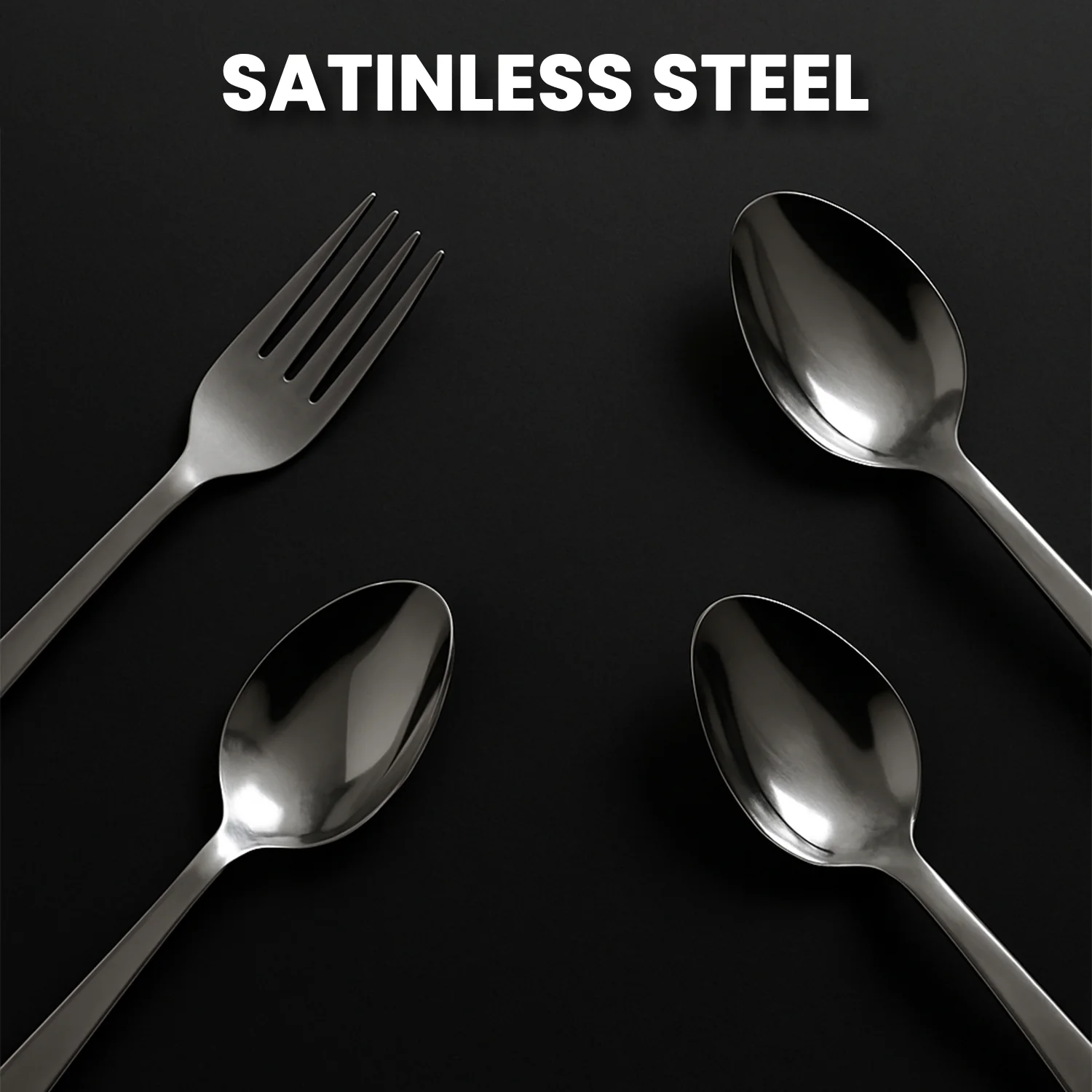Stainless Steel Cutlery Set with Elegant Storage Stand (24 Pc) - Image 9