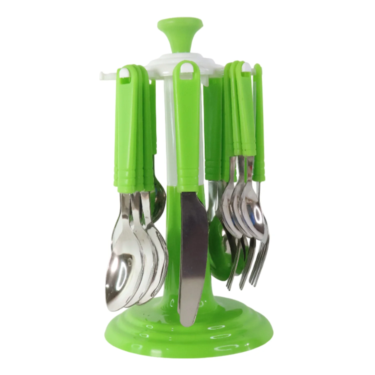 Stainless Steel Cutlery Set with Stand - (24 Pc) - Image 3