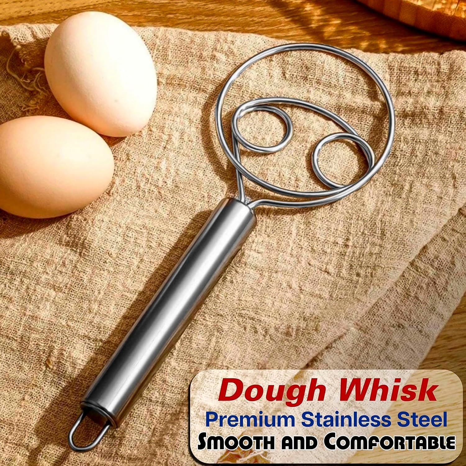 Stainless Steel Danish Dough Whisk - (1 Pc / Big) - Image 6