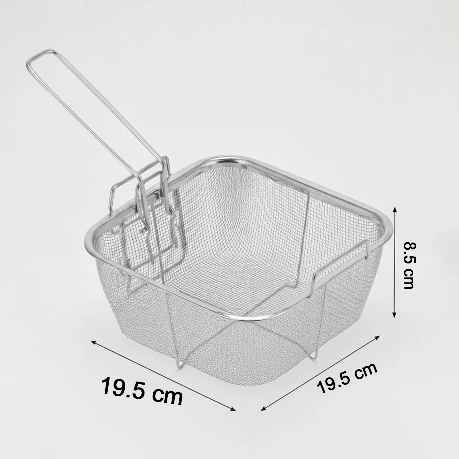 Stainless Steel Deep Fryer Basket with Long Handle (1 Pc) - Image 7