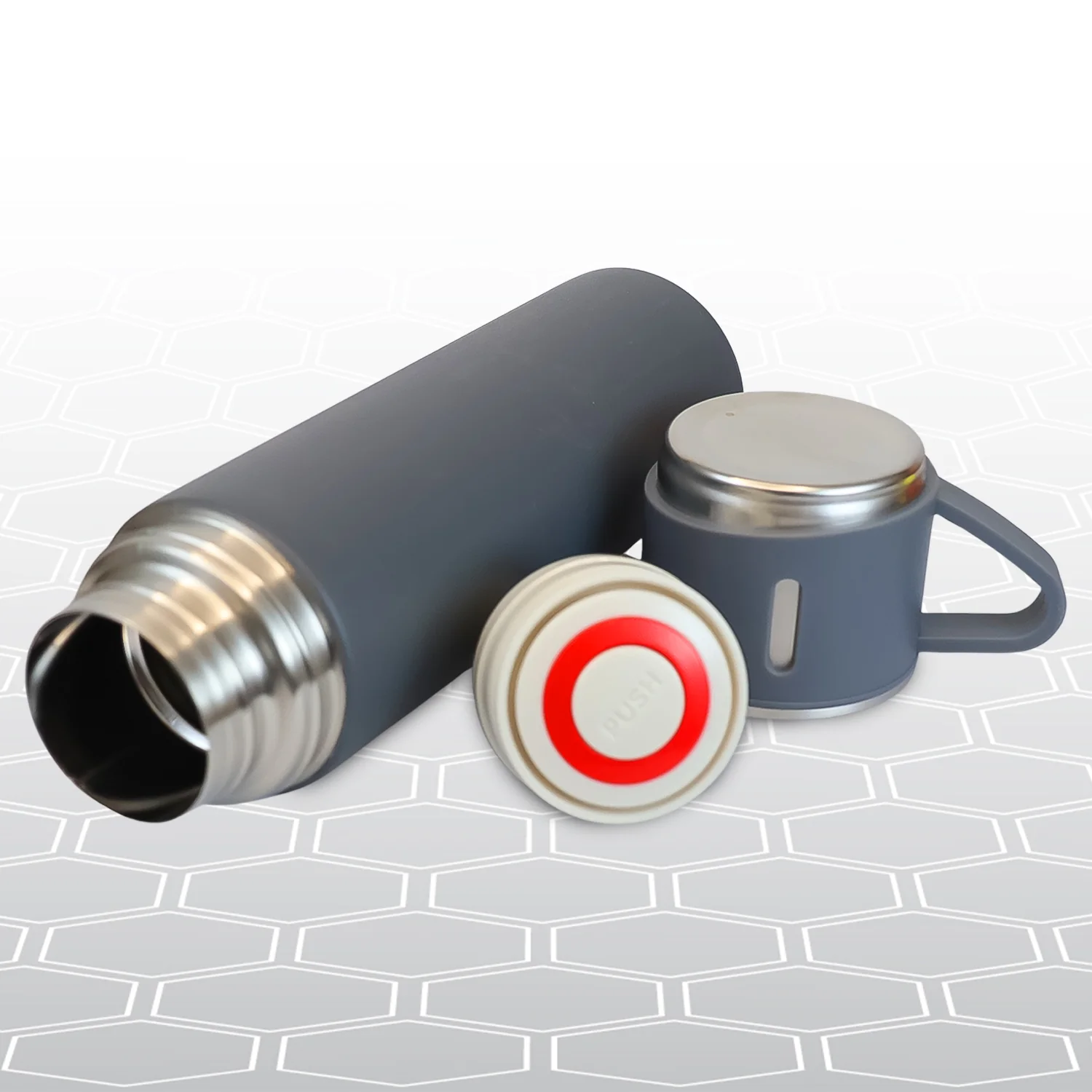 Stainless Steel Double Wall Insulated Flask Bottle With Cup (500ml Approx) - Image 4