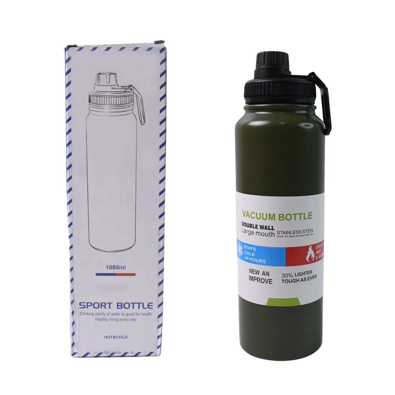 Stainless Steel Double Wall Vacuum-Insulated Drink Water Bottle (800 ML Approx / Mix Color) - Image 4