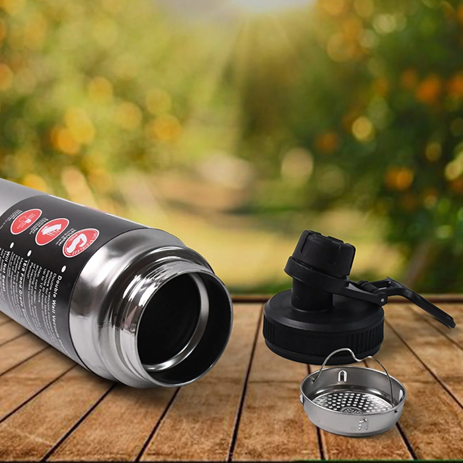 Stainless Steel Double Wall Vacuum-Insulated Drink Water Bottle (600 ML Approx) - Image 3
