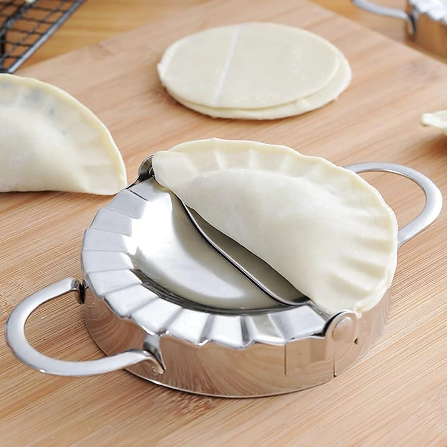 Stainless Steel Dumpling Maker Easy & Reliable Dumplings, Ghughra maker Every Time (1 Pc) - Image 3