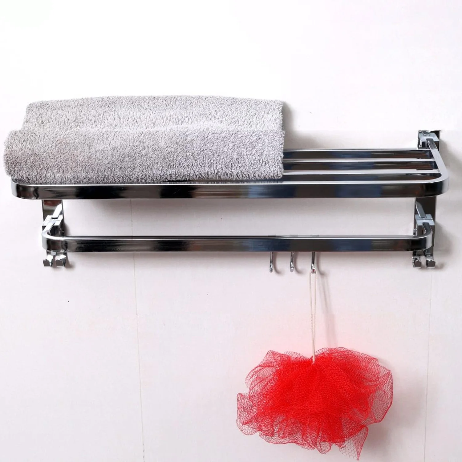 Stainless Steel Folding Towel Stand For Bathroom - Image 3