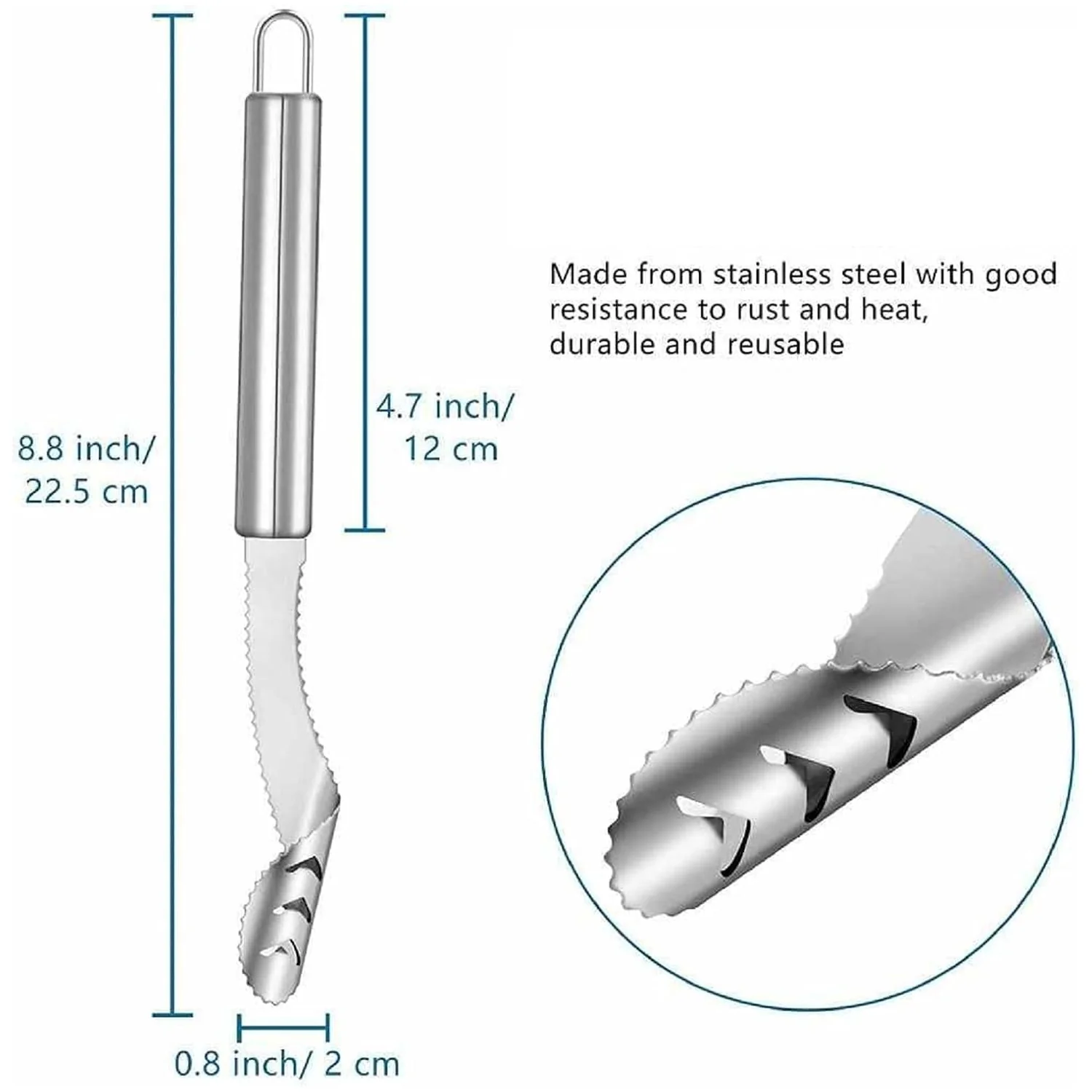Stainless Steel Fruit & Vegetable Corer and Slicer Tool (1 Pc) - Image 3
