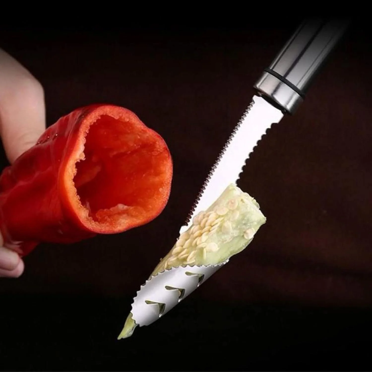 Stainless Steel Fruit & Vegetable Corer and Slicer Tool (1 Pc) - Image 6