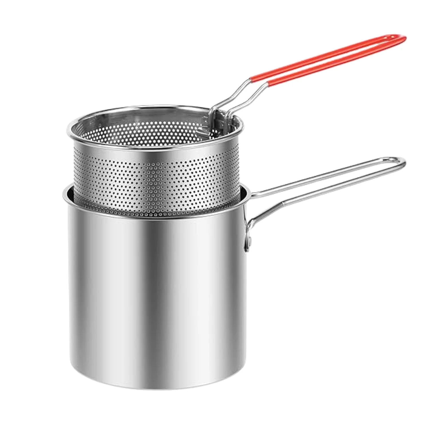 Small Deep Frying Pot With Strainer Basket (2 Pc Set / 1200 ML)) - Image 4