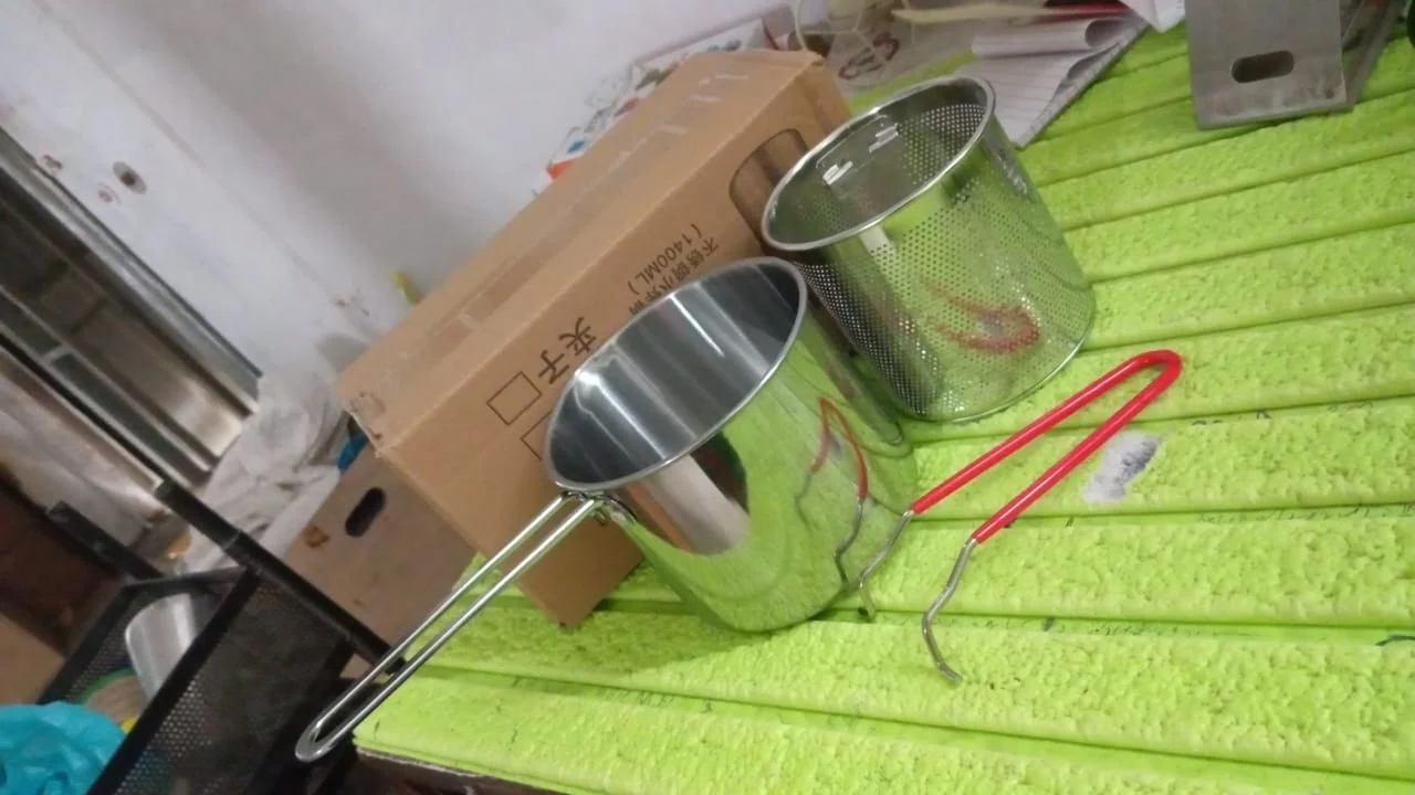 Small Deep Frying Pot With Strainer Basket (2 Pc Set / 1200 ML)) - Image 8