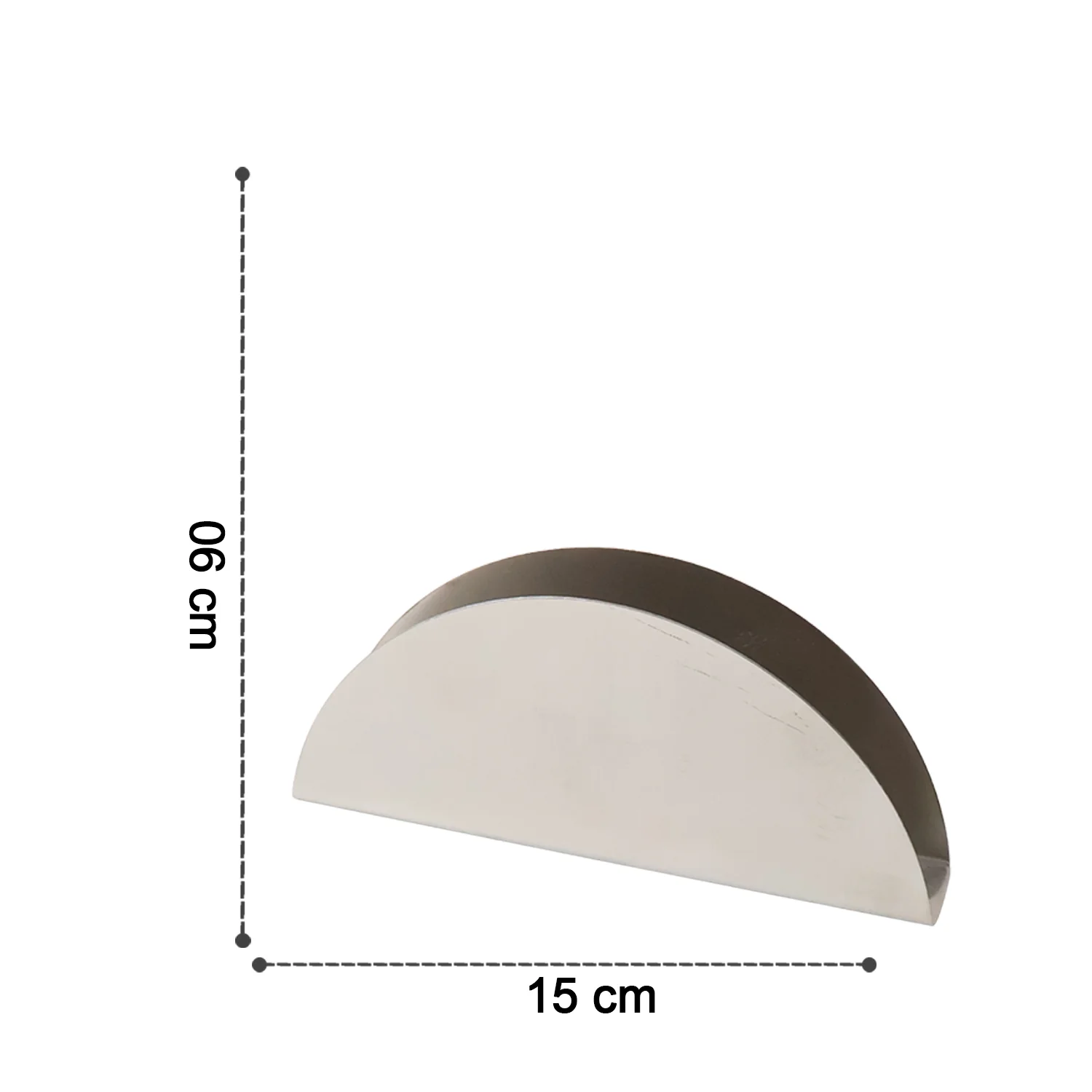 Stainless Steel Half-Moon Shaped Tissue Paper Napkin Holder Stand (1 Pc) - Image 4