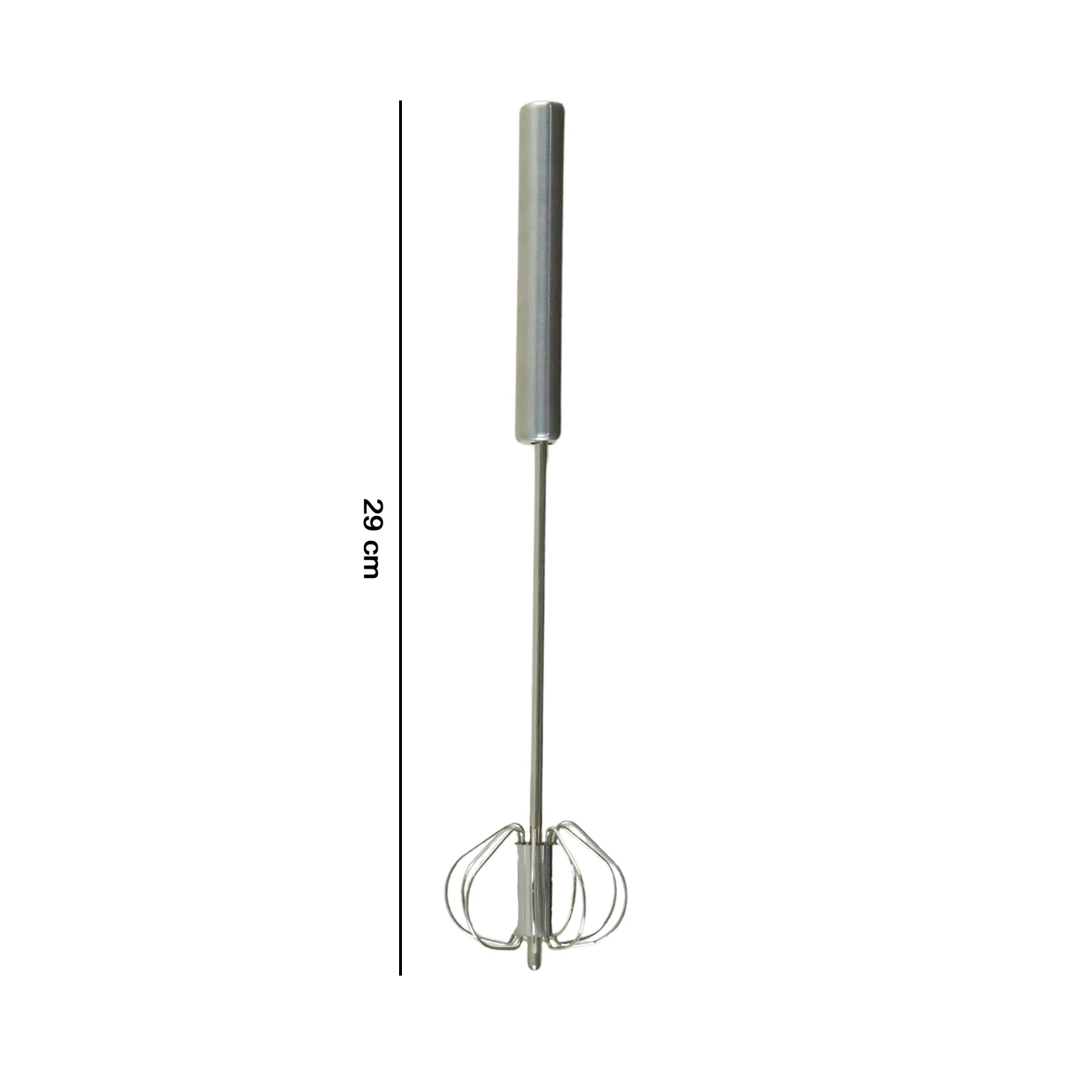 Stainless Steel Hand Push Rotary Whisk (1 Pc, 29 Cm) - Image 6