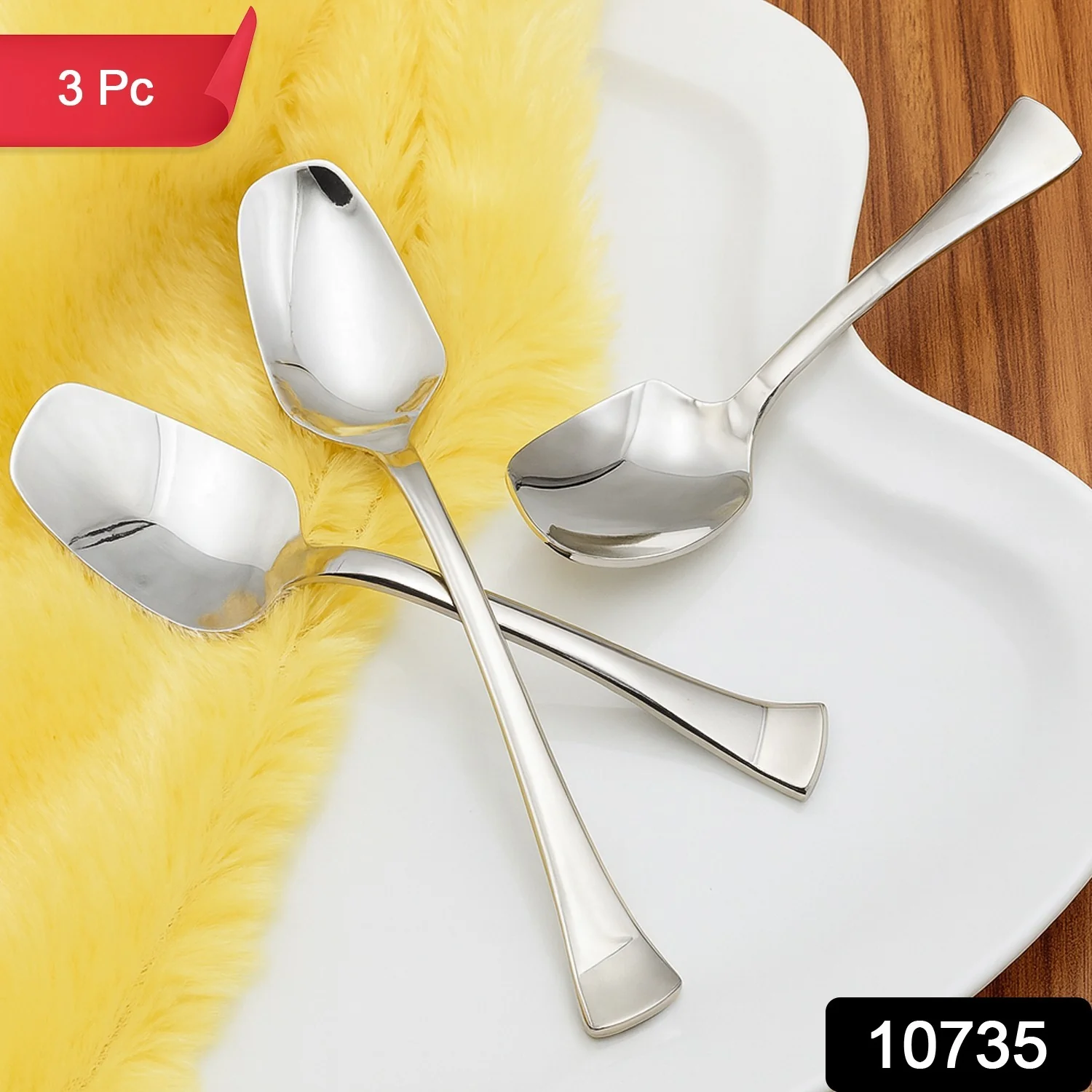 Stainless Steel Ice-Cream Spoon - (3 Pc / Set) - Image 2