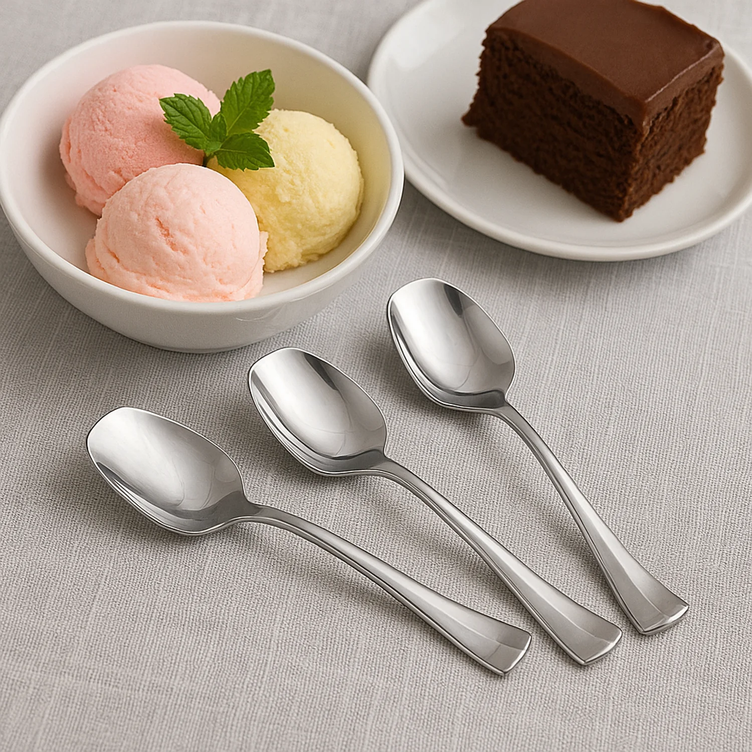 Stainless Steel Ice-Cream Spoon - (3 Pc / Set) - Image 3