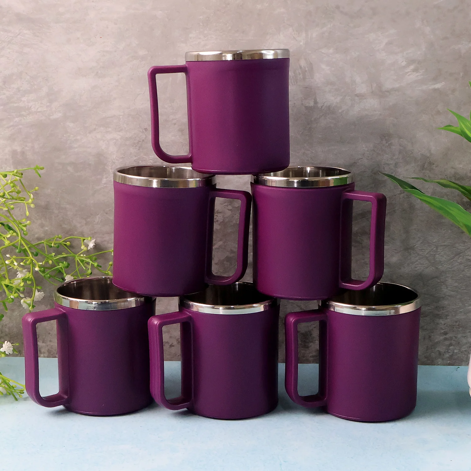 Supermom Stainless Steel Inner Coffee Mug Set (200ML / 6 Pc) - Image 8