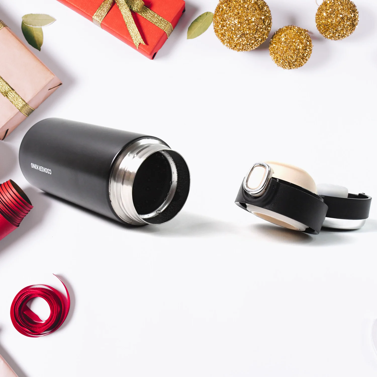Stainless Steel Insulated Vacuum Bottle With Insulated Cap Lock (350ml) Approx - Image 4