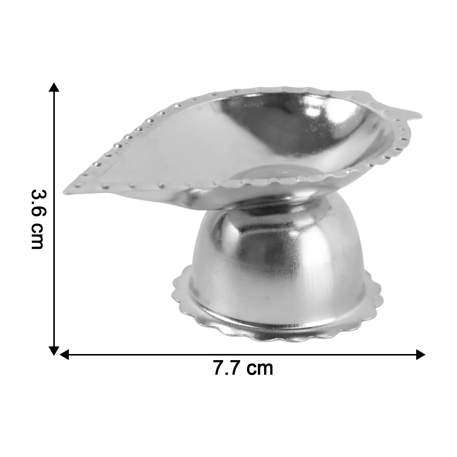 Stainless Steel Diamond Design Agarbatti & Diya Stand (1 Pc) - Image 7