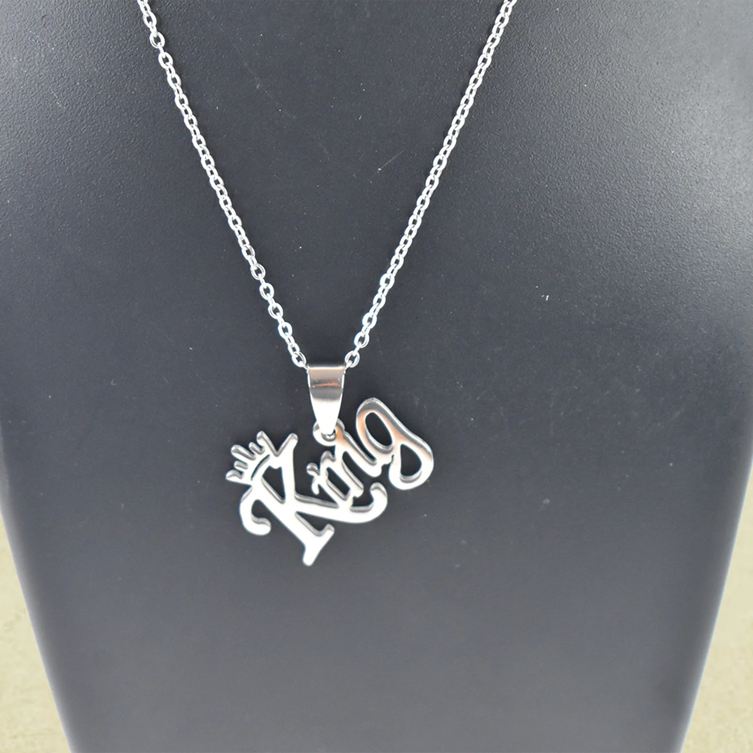 Stainless Steel KING and QUEEN pendant for men - Image 3