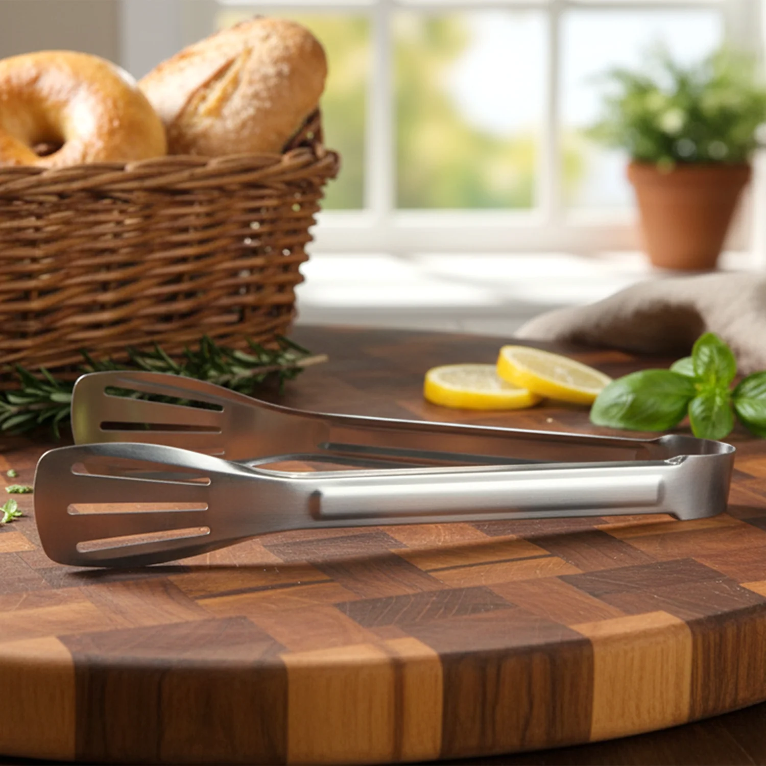 Stainless Steel Kitchen Serving Tongs (1 Pc) - Image 7
