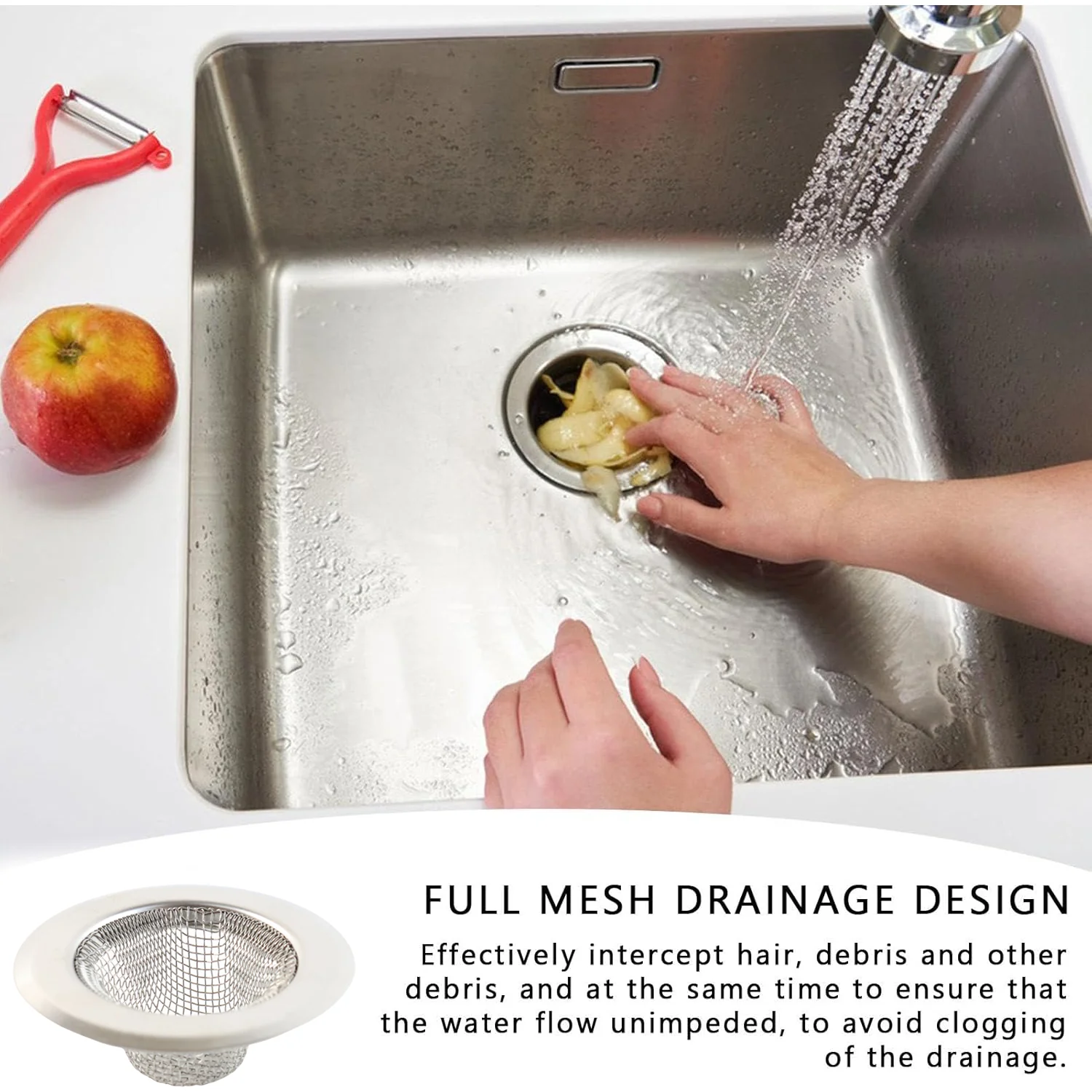 Stainless Steel Kitchen Sink Drain Strainer / Stopper (Extra Small (XS)/ 1 Pc) - Image 3