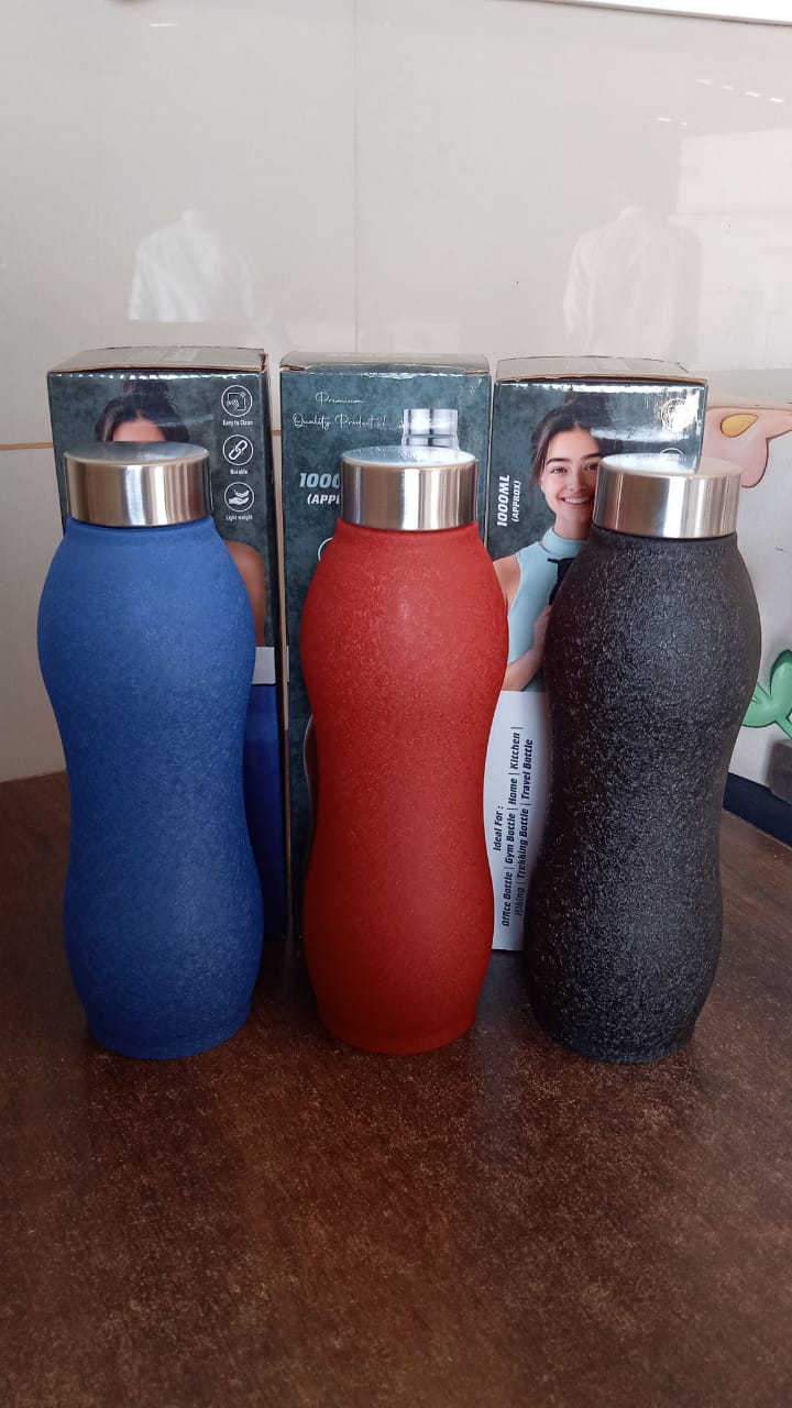 Stainless Steel Water Bottle (1000ML / Mix Colour / 1 Pc / Crocodile) - Image 7