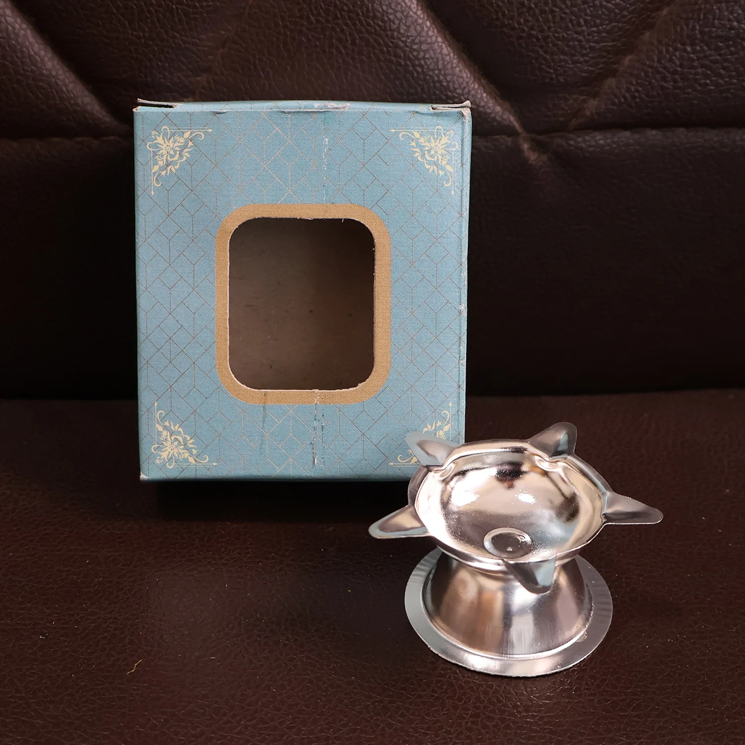 Stainless Steel Lotus Design Diya (1 Pc) - Image 9