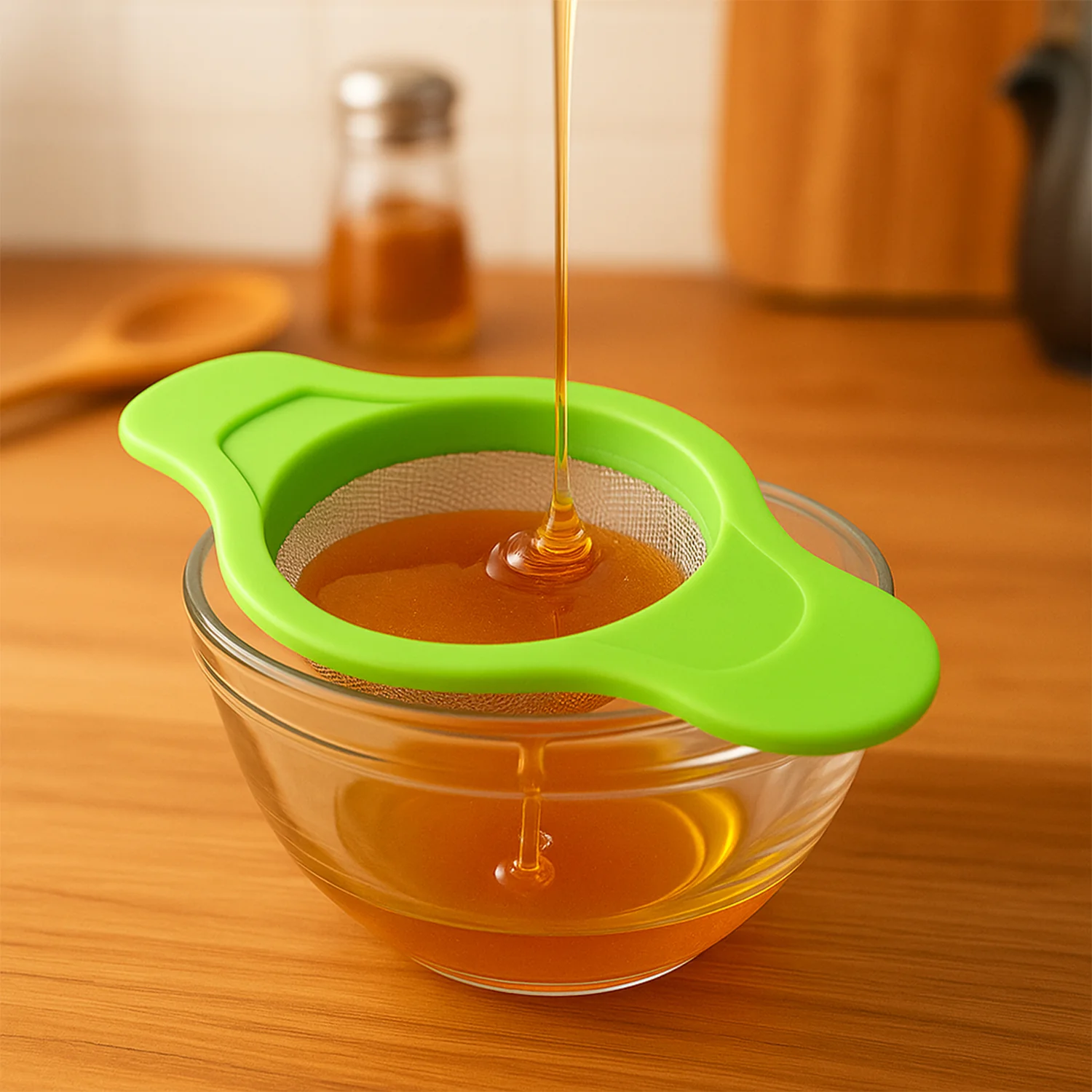 Supermom Stainless Steel Mesh Strainer with Dual Handle Plastic Frame (1 Pc) - Image 4
