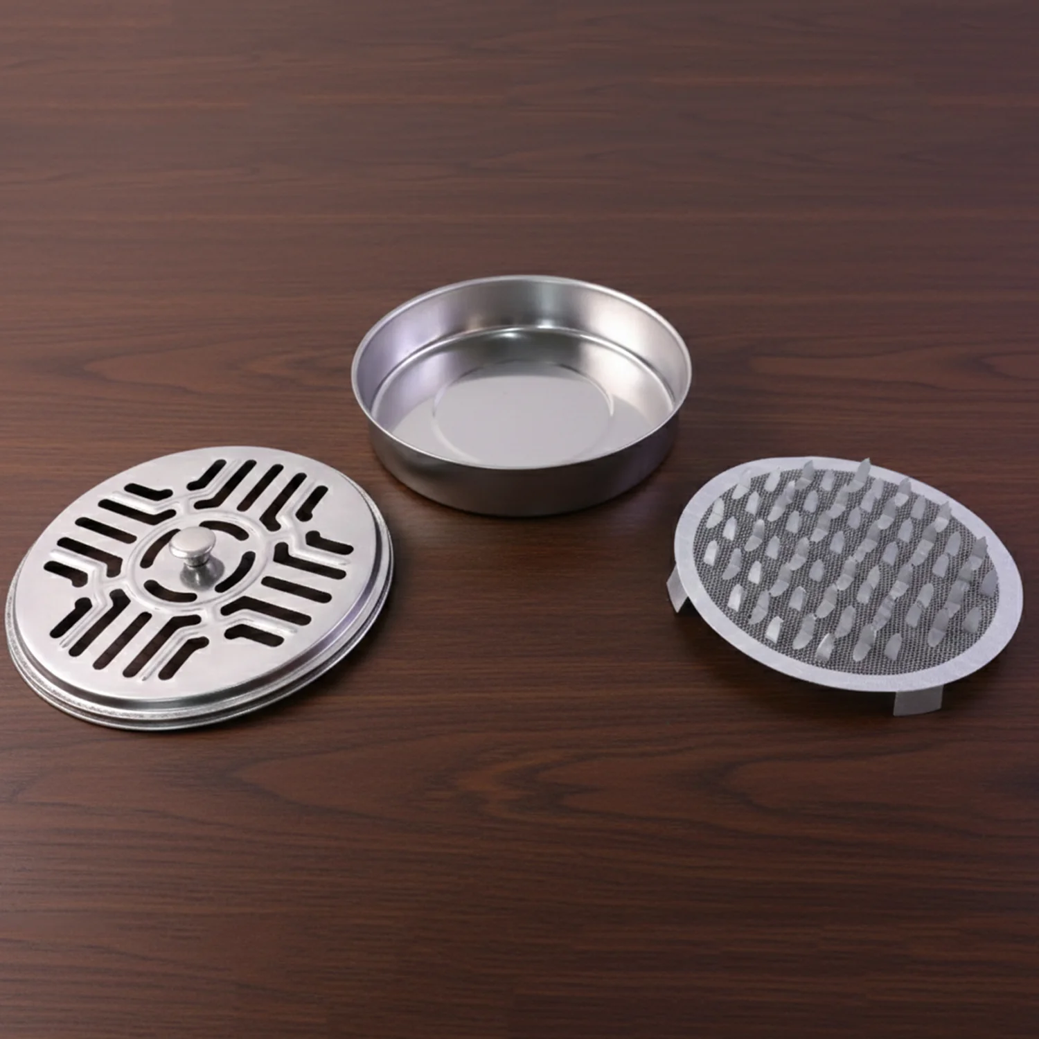 Stainless Steel Mosquito Coil Stand with Smoke Vent Lid (1 Pc) - Image 7