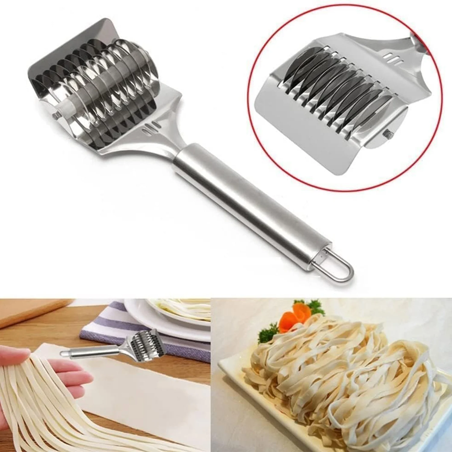 Stainless Steel Multi Blade Dough Cutter ( B-Grade, 1 Pc) - Image 5