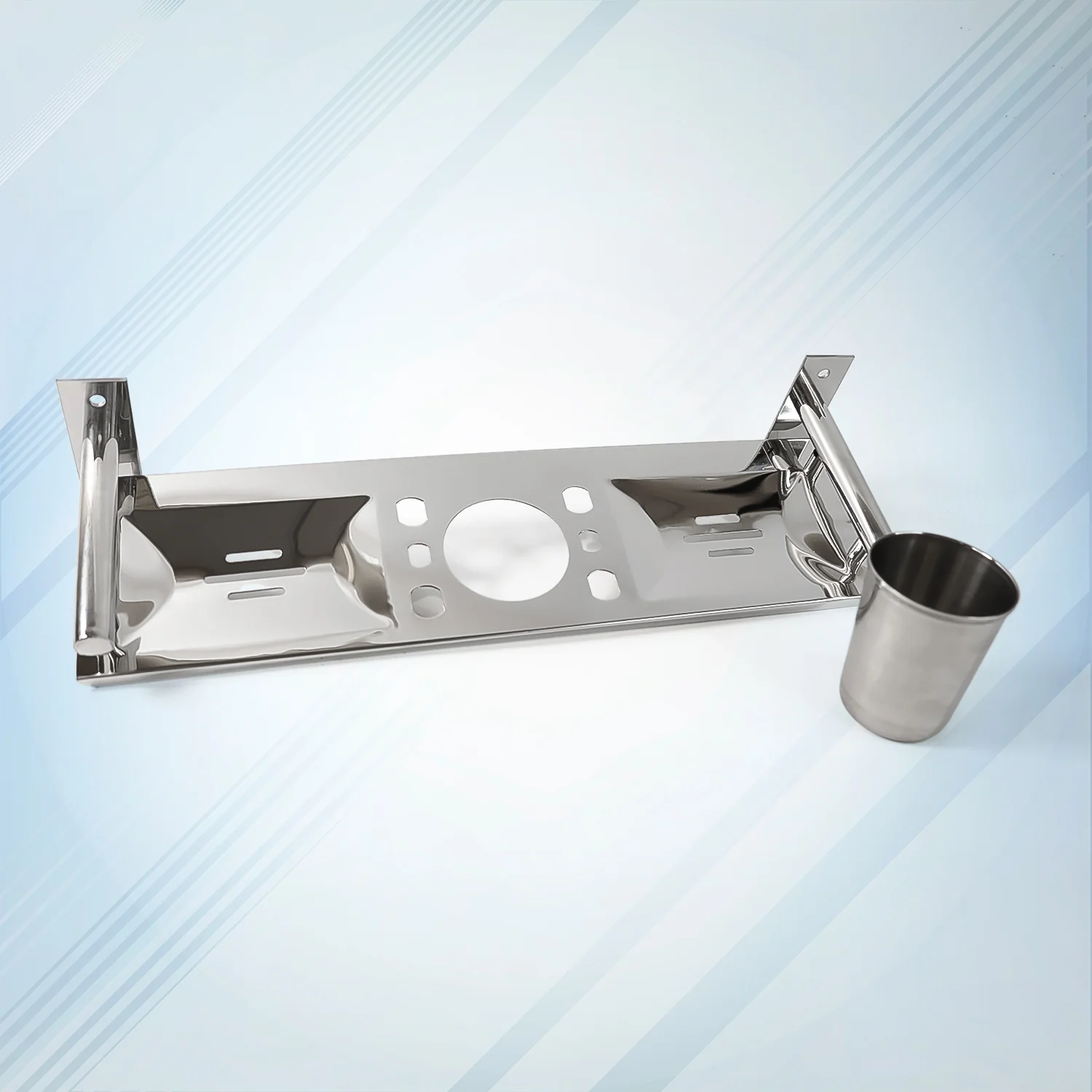 Stainless Steel Multipurpose Bathroom Shelf Rack - Image 2