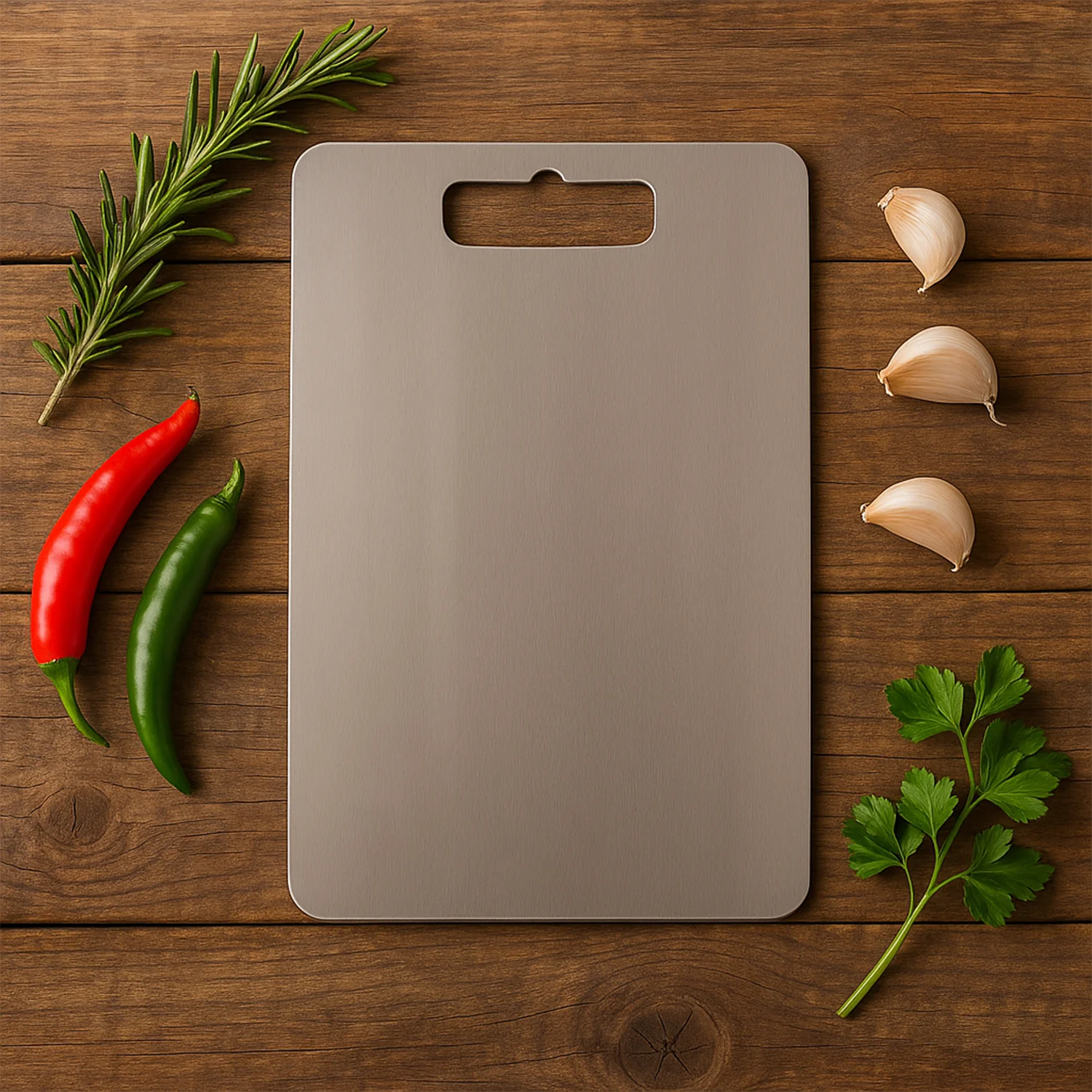 Apex Stainless Steel Multipurpose Small Chopping Cutting Board (210x320mm / 1 Pc) - Image 3