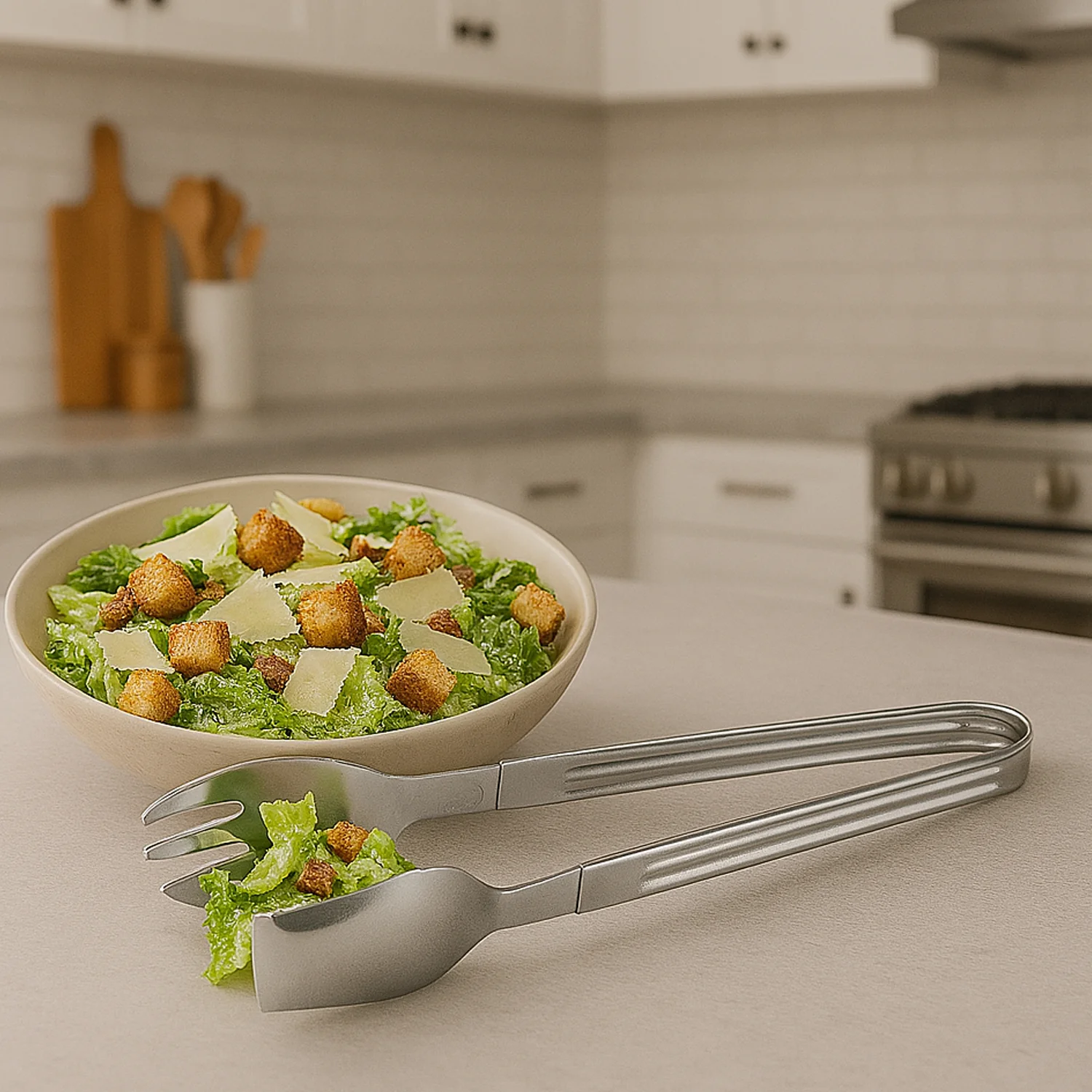Stainless Steel Multipurpose Serving Tong – 2-in-1 Pasta & Salad Tong (1 Pc) - Image 10