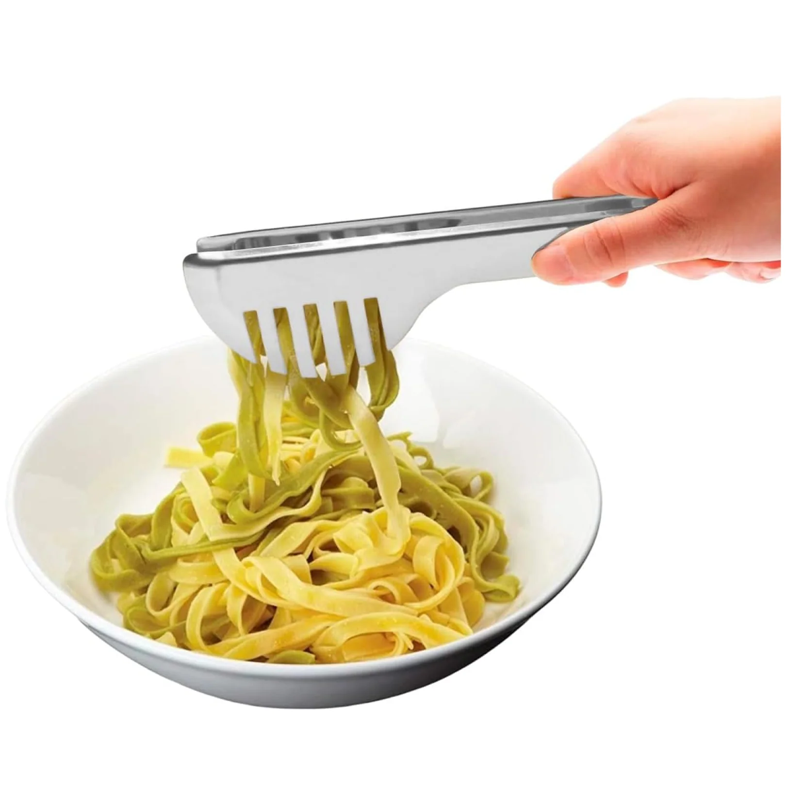 Stainless Steel Multipurpose Serving Tong – 2-in-1 Pasta & Salad Tong (1 Pc) - Image 2