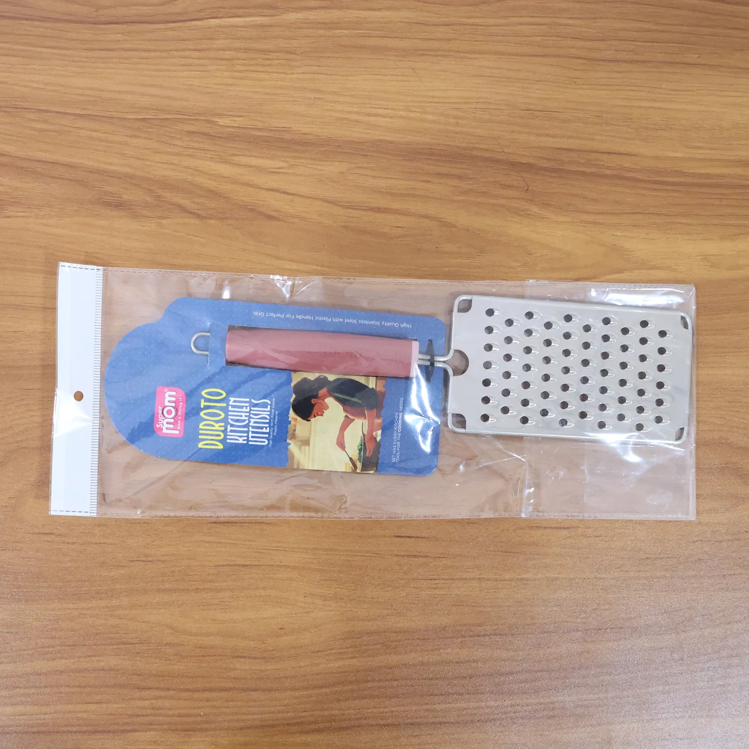 Supermom Stainless Steel Vegetable & Cheese Grater with Soft Grip Handle (1 Pc) - Image 9