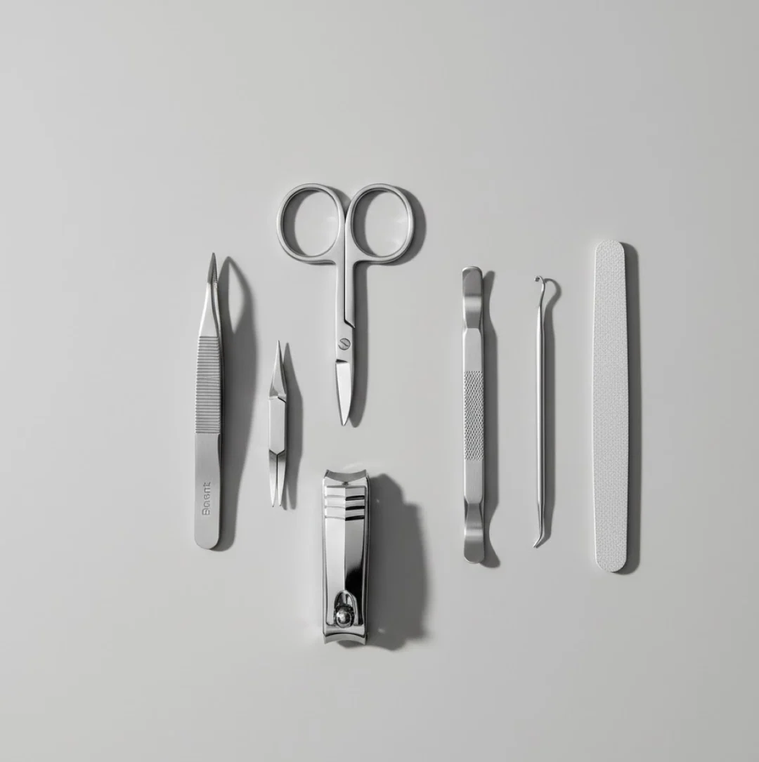 6-in-1 Professional Nail Care Kit: Clippers, Scissors & More Nail (Travel or Home) - Image 2