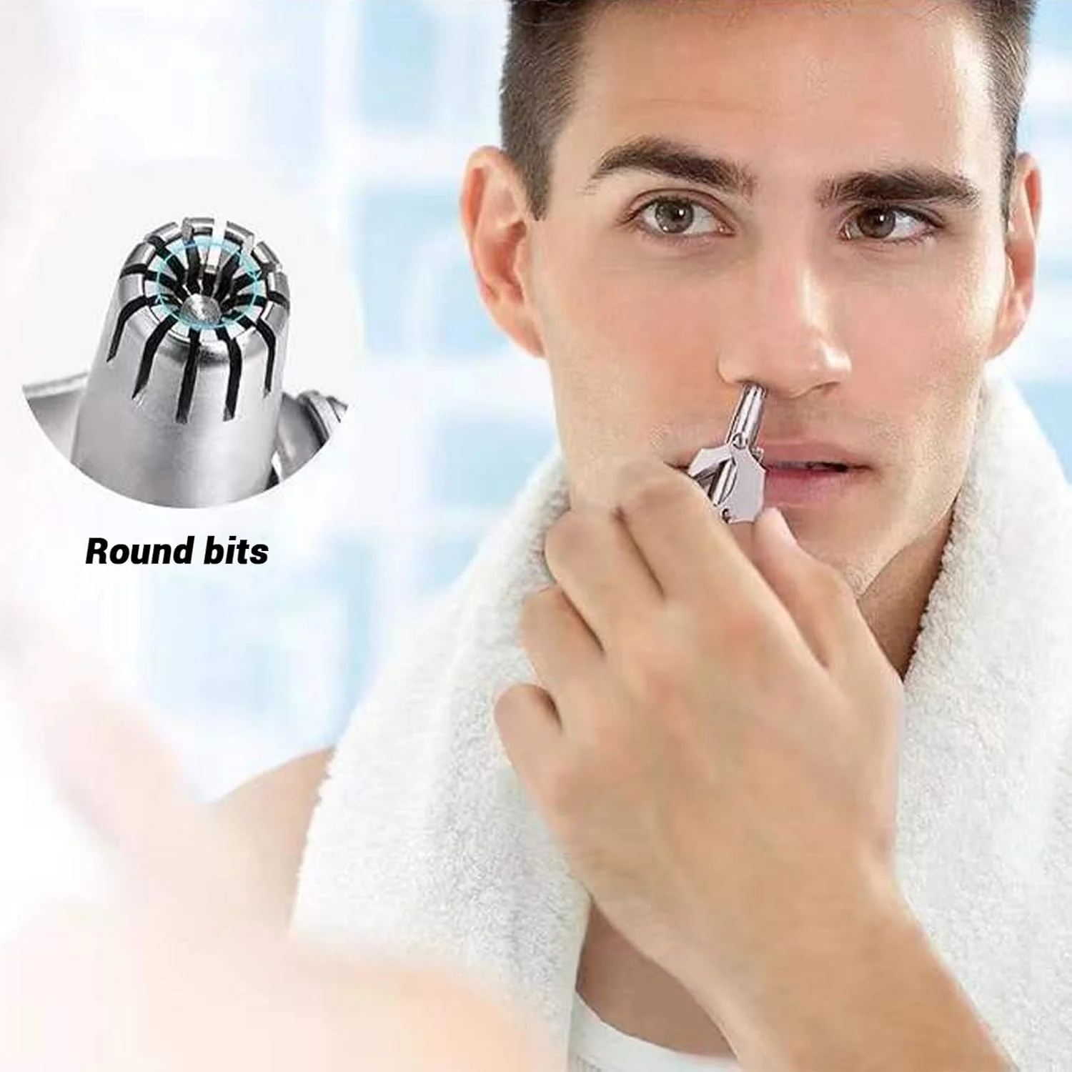 Stainless Steel Painless Nose Hair Remover (1 Pc) - Image 10