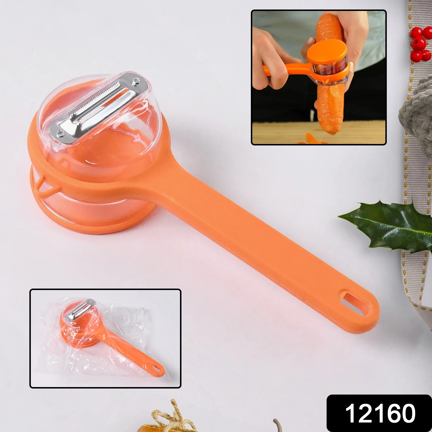 Stainless Steel Peeler With Container (1 Pc) - Image 2