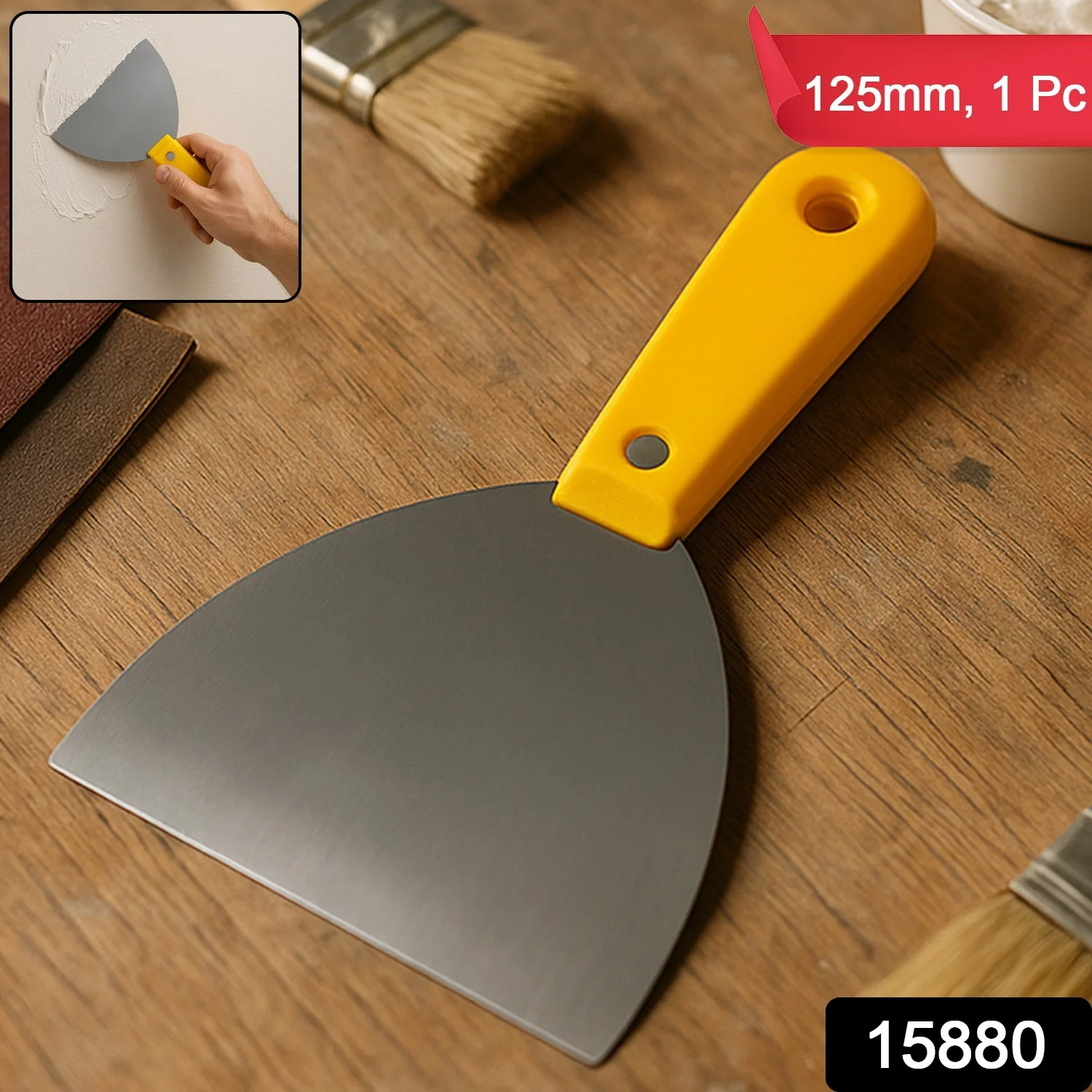 Stainless Steel Putty Knife - (125 mm / 1 Pc) - Image 2