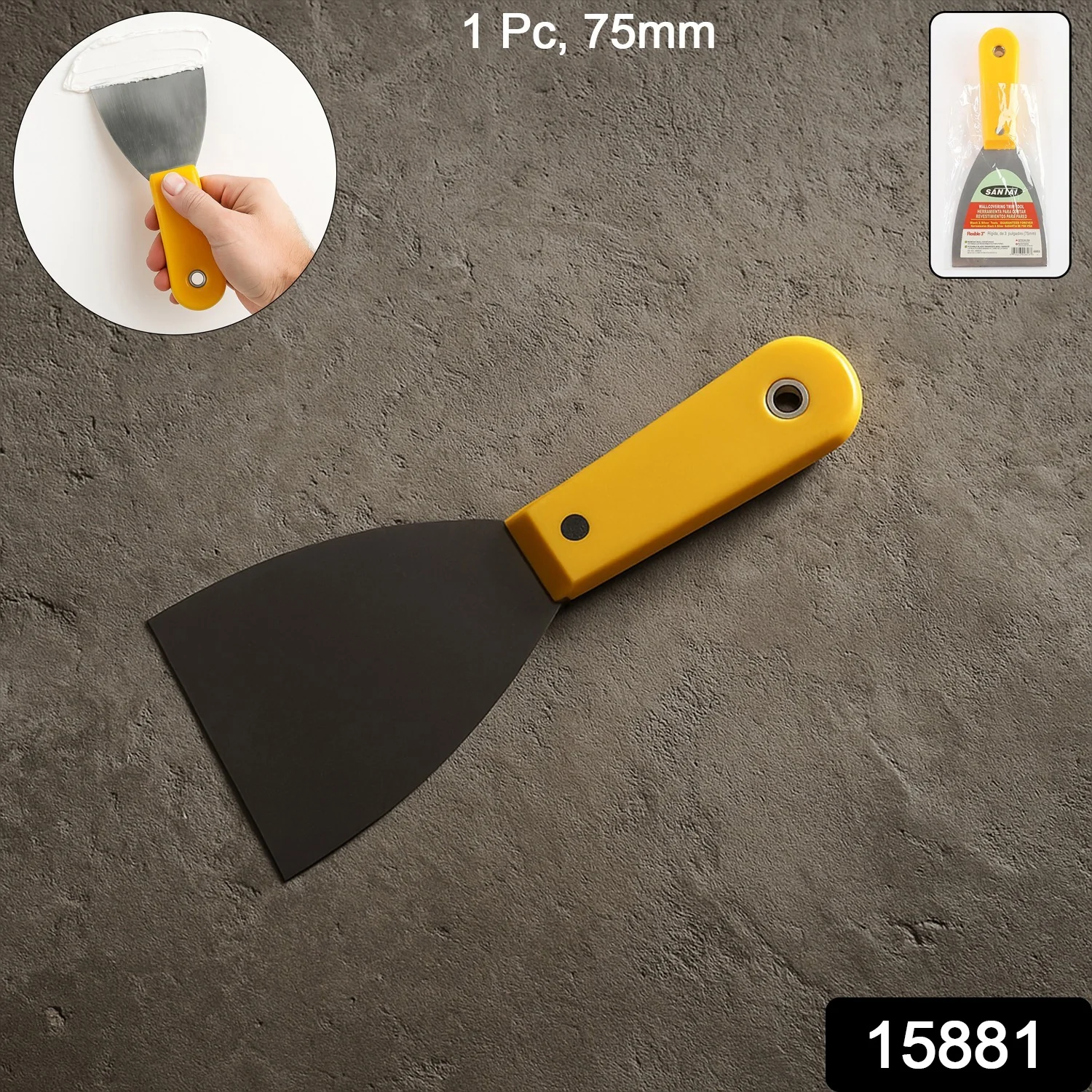 Stainless Steel Putty Knife/Scraper – (75 mm / 1 Pc) - Image 2