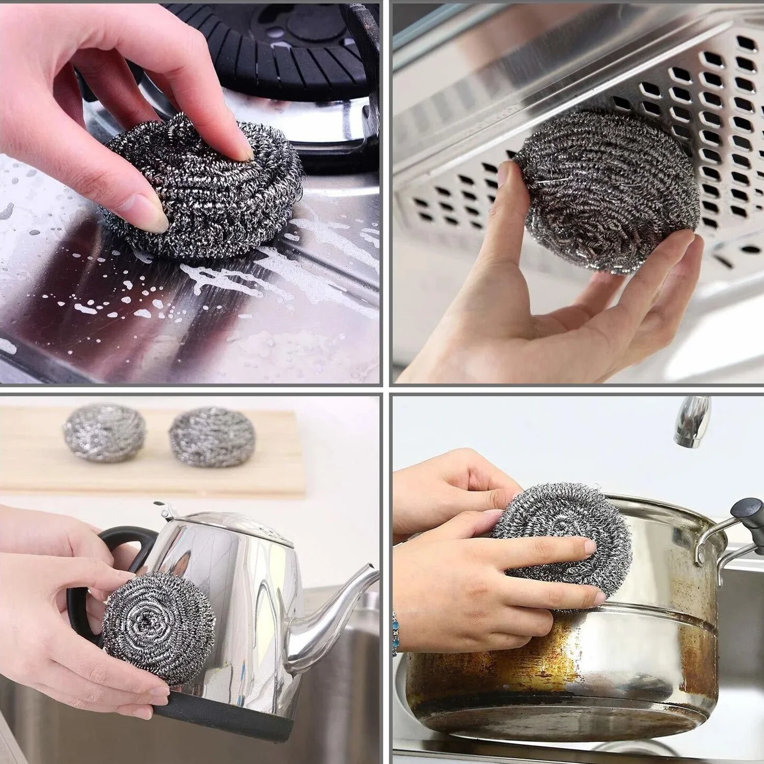 Stainless Steel Scrubber for Kitchen (1 Pc, 25 Gm) - Image 4