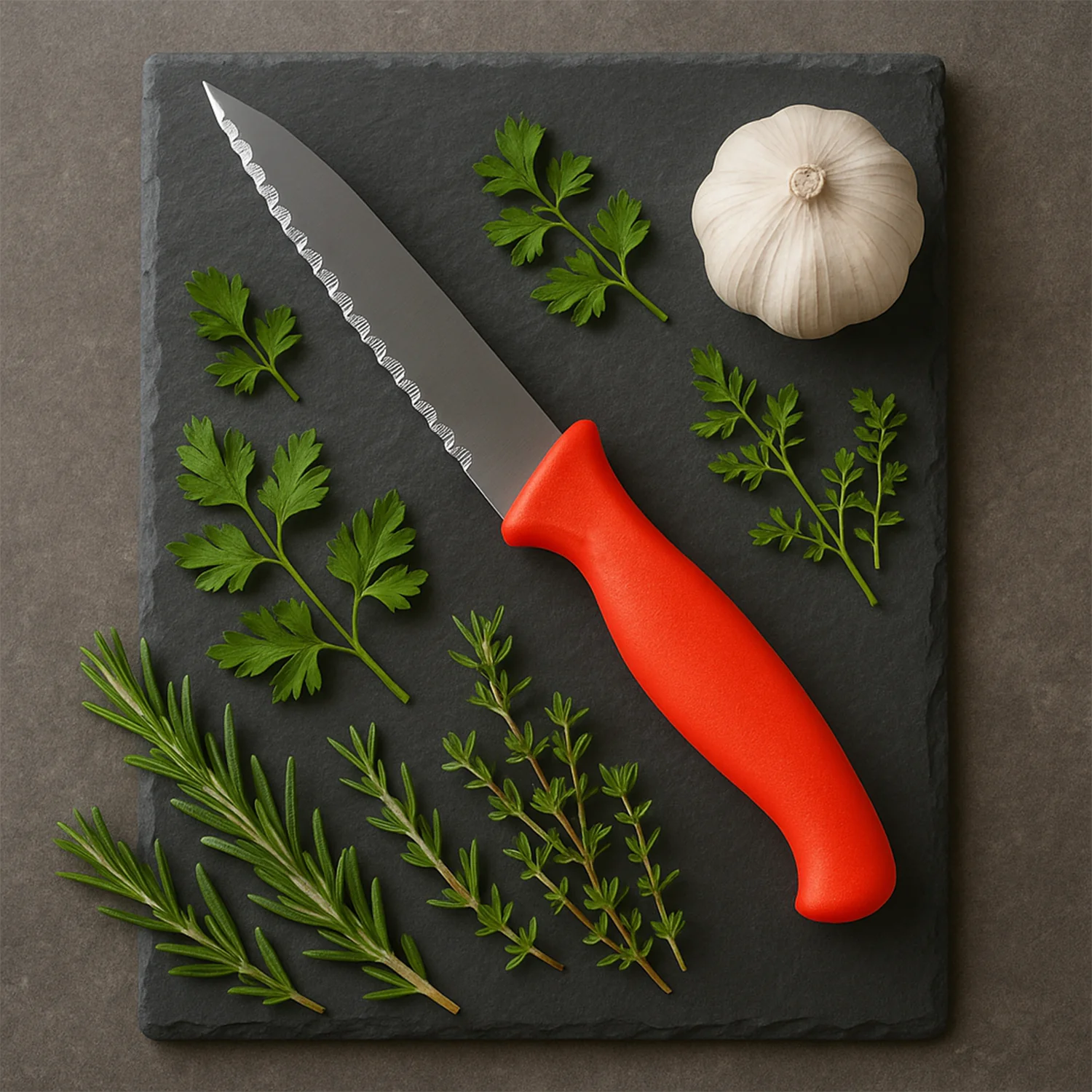 Stainless Steel Serrated Kitchen Knife (1 Pc) - Image 4