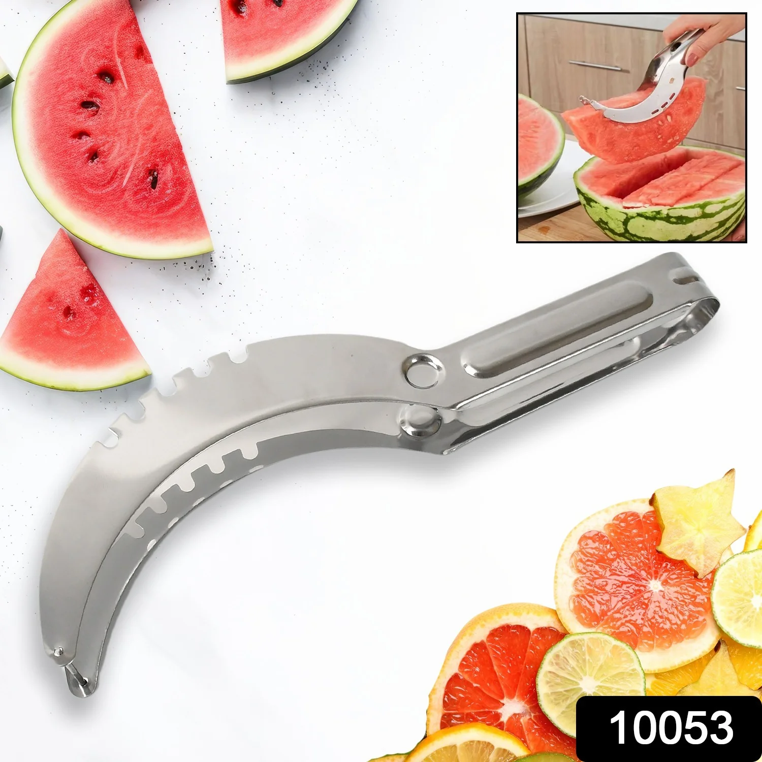 3-in-1 Watermelon Knife Set – Cantaloupe Slicer, Corer & Fruit Cutter - Image 2