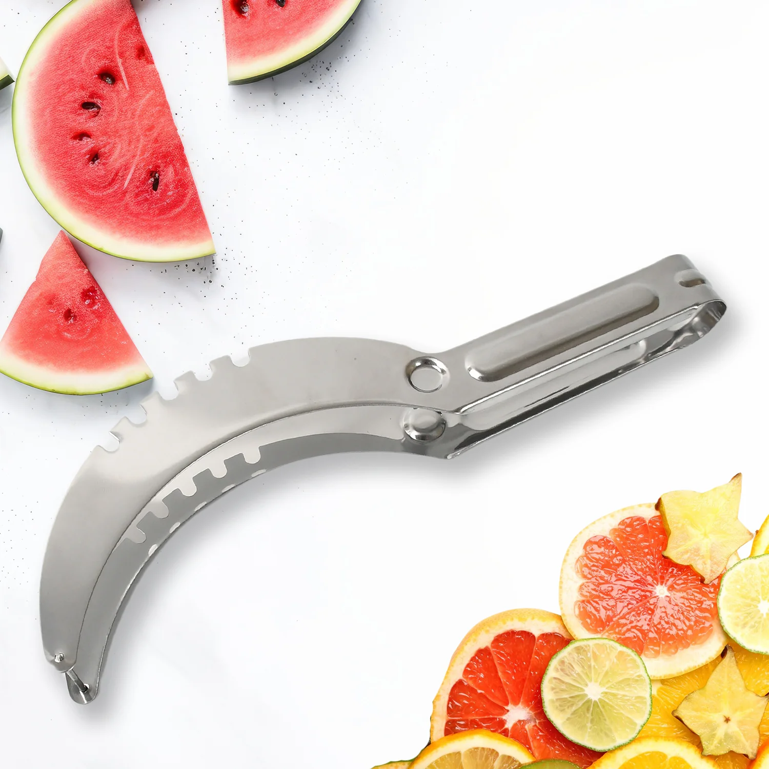 3-in-1 Watermelon Knife Set – Cantaloupe Slicer, Corer & Fruit Cutter - Image 3
