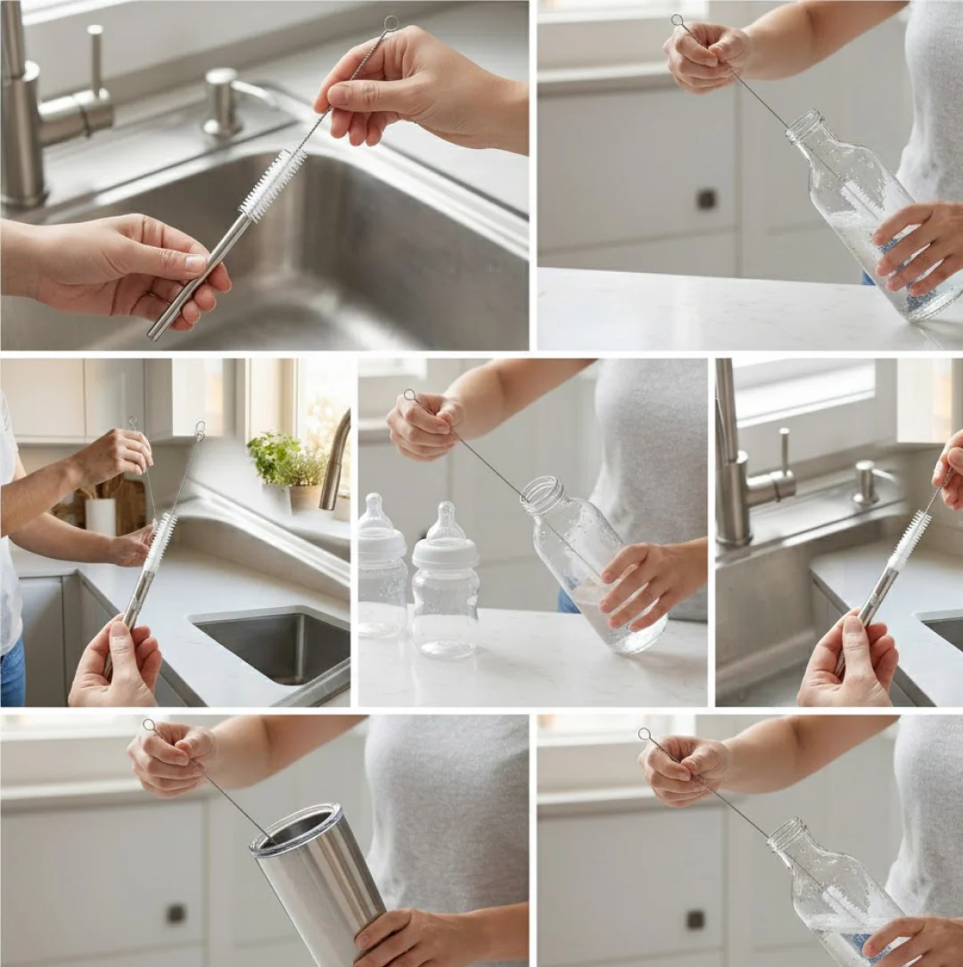 Stainless Steel Straw Cleaning Brush Drinking Pipe, 23Cm 1 pcs - Image 5