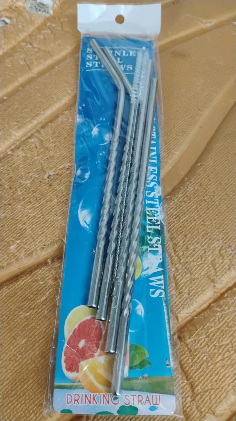 Set of 4 Stainless Steel Straws & Brush (2 Straight straws, 2 Bent straws, 1 Brush) - Image 12